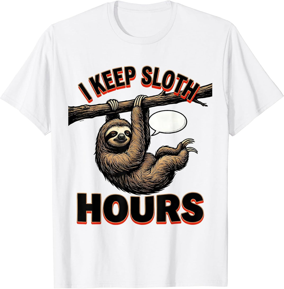Men's I Keep Sloth Hours Funny Sloth Lover Humor Gift T-Shirt - White