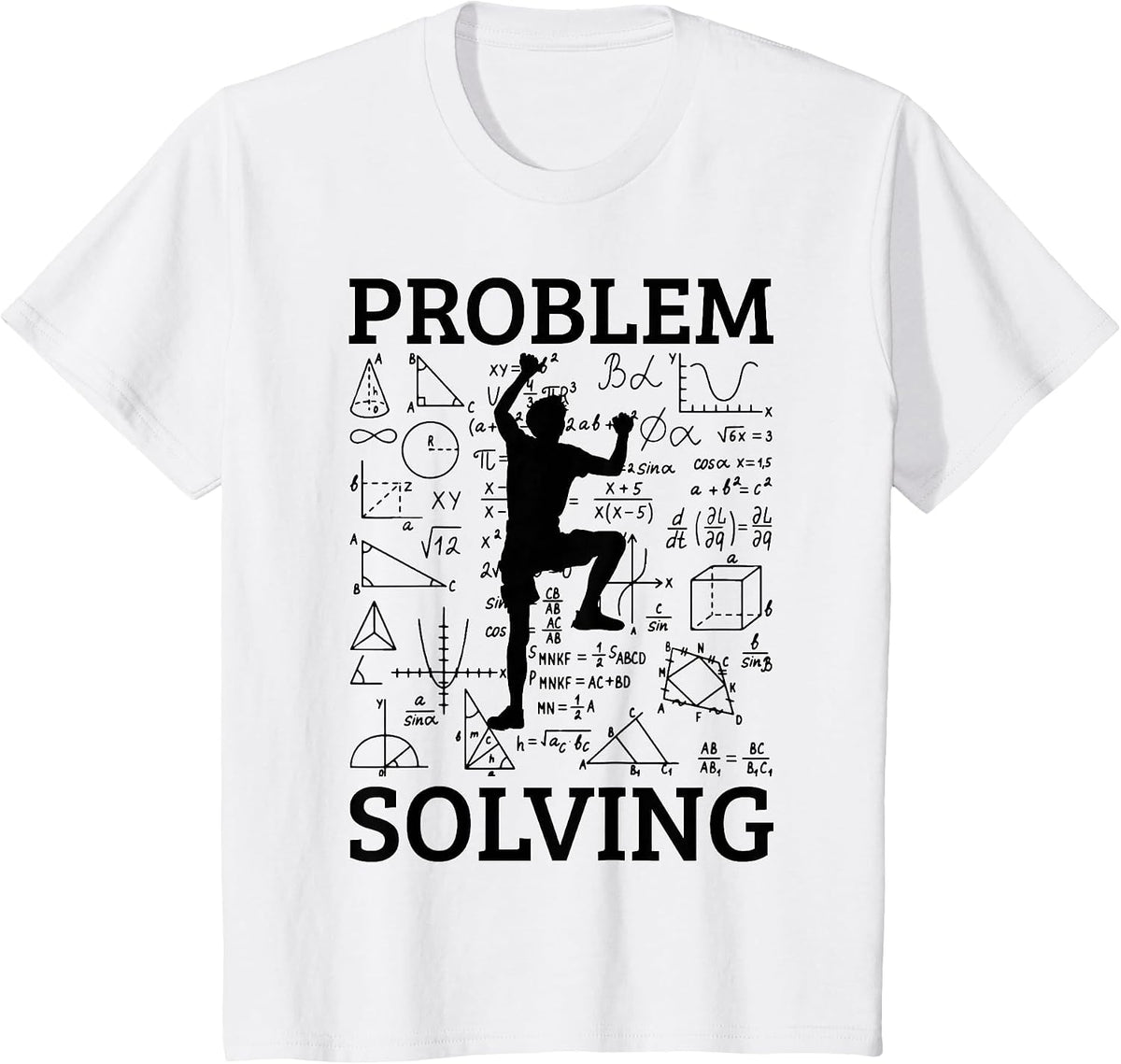 Climbing Problem Solving Rock Climber Bouldering Climb Wall T-Shirt - White