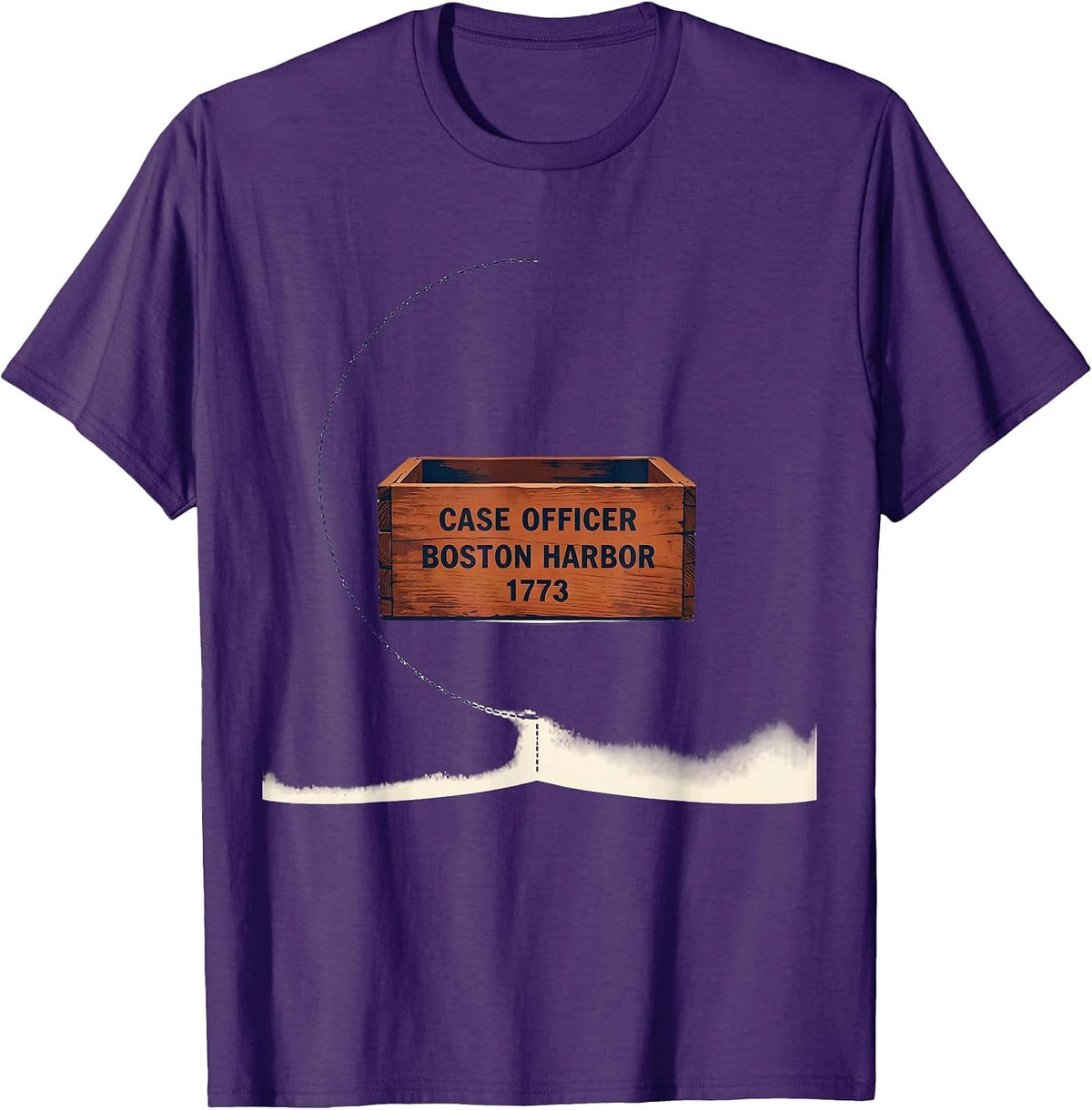 Men's Case Officer Boston Harbor 1773 Funny History Teacher 4th T-Shirt - Purple