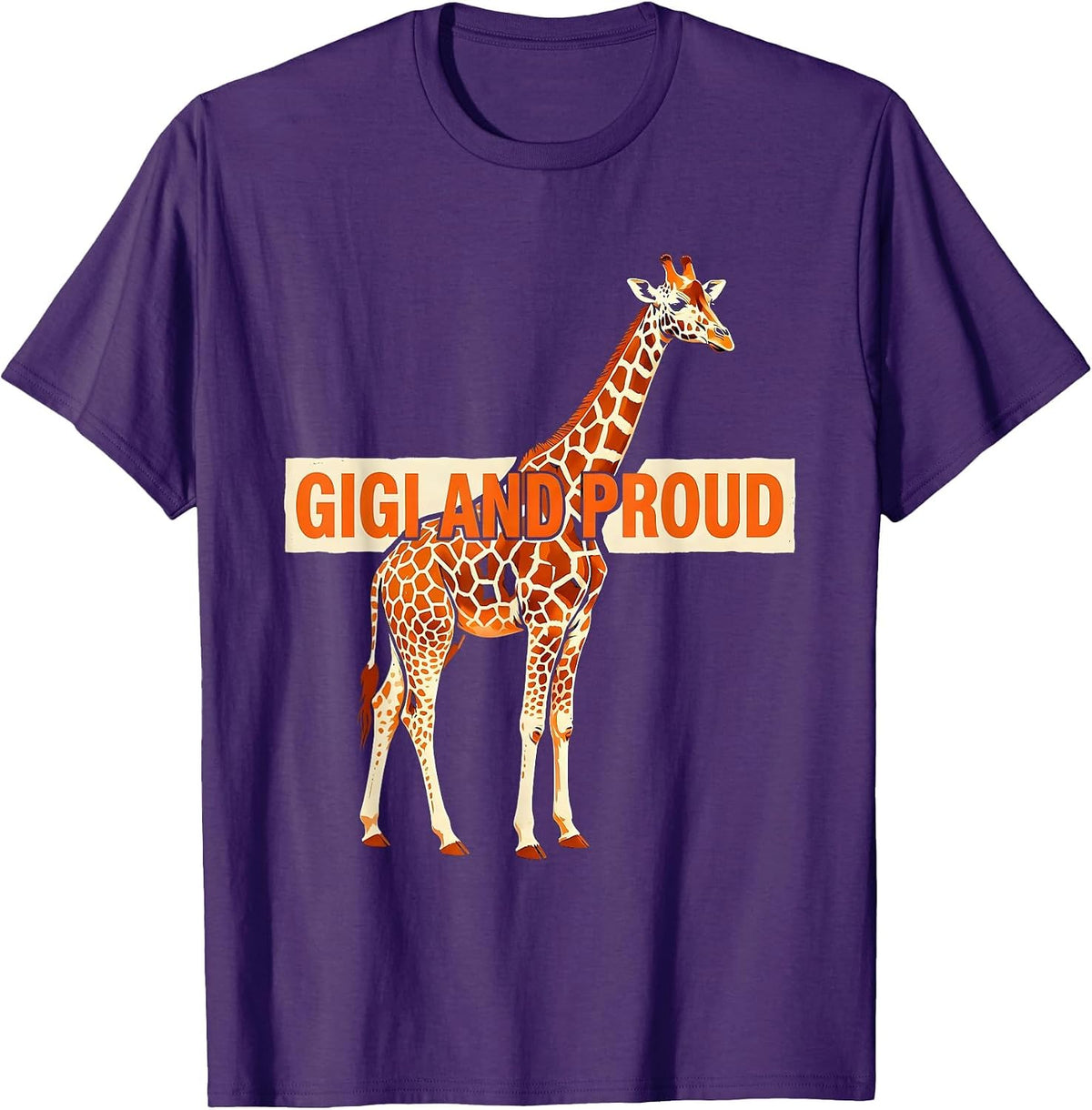 Men's Gigi and Proud Grandma Pride Design T-Shirt - Purple
