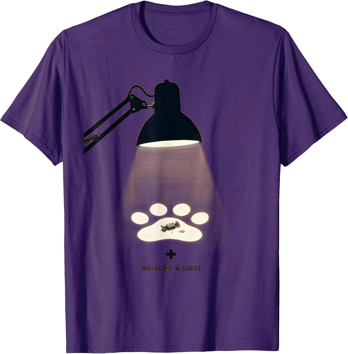 Men's Witching Shift We Stabilize Funny Vet Tech Halloween T-Shirt - Purple