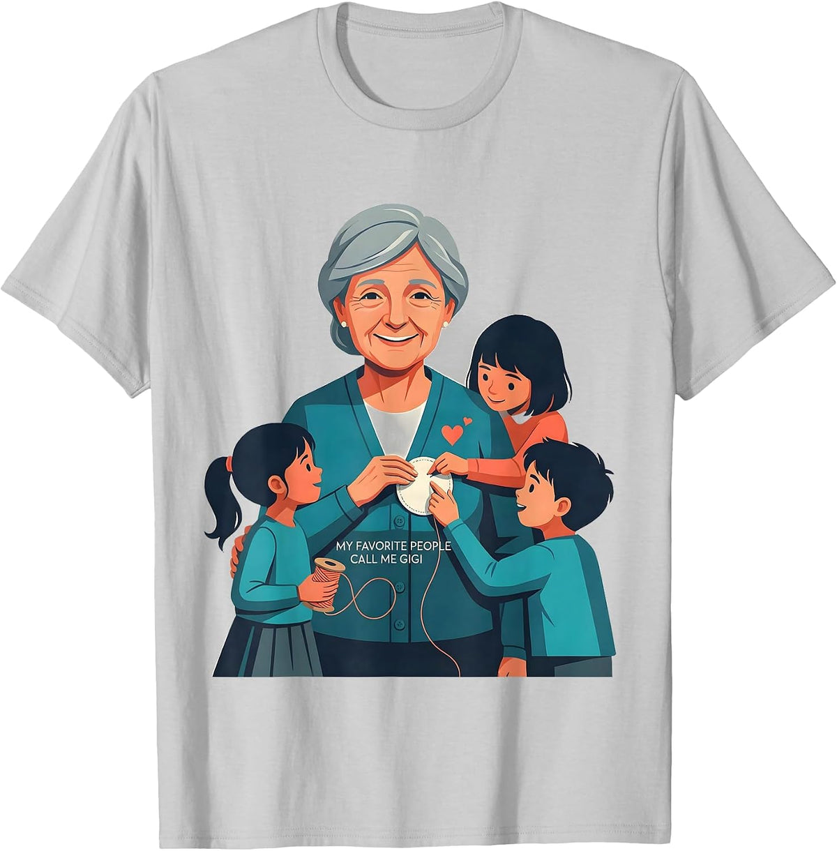 Men's My Favorite People Call Me Gigi Sentimental Grandmother Gift T-Shirt - Silver Grey