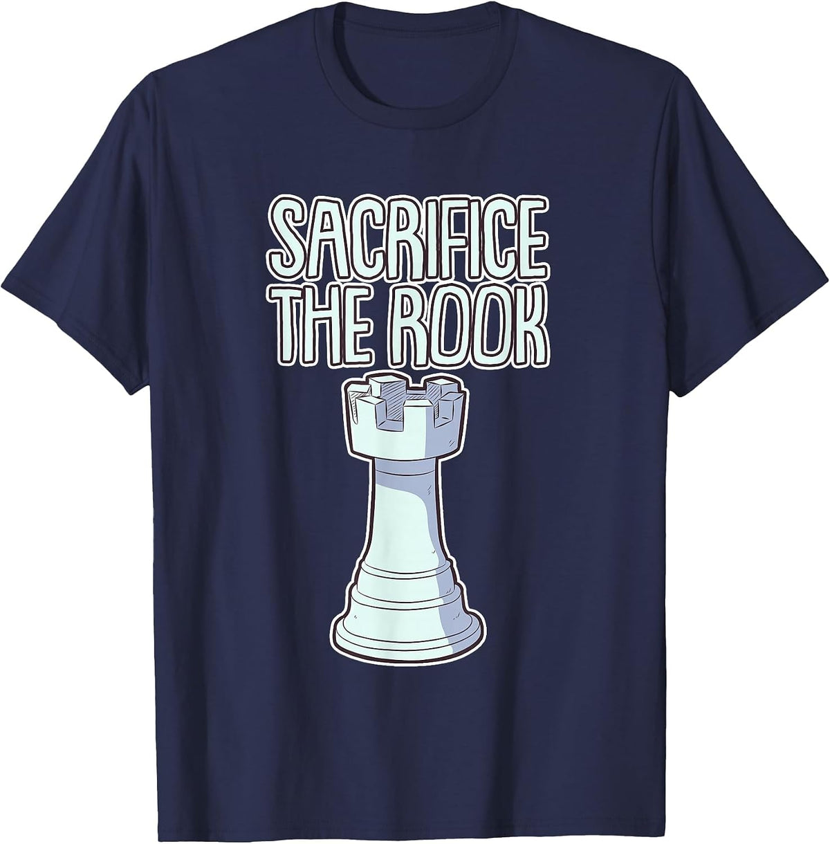 Sacrifice The Rook Chess Strategy Genius - T-Shirt - Navy Blue