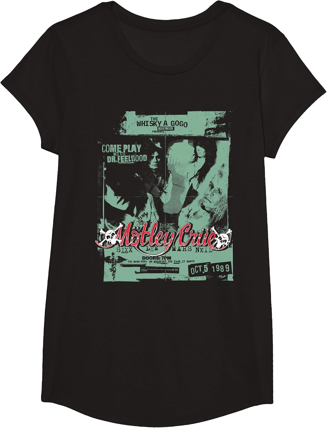 Mötley Crüe Whiskey Hand T-Shirt - Girls Black