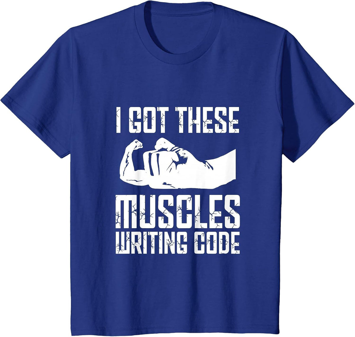 Funny Programming Programmer Muscles Coder Software Engineer T-Shirt - Royal Blue