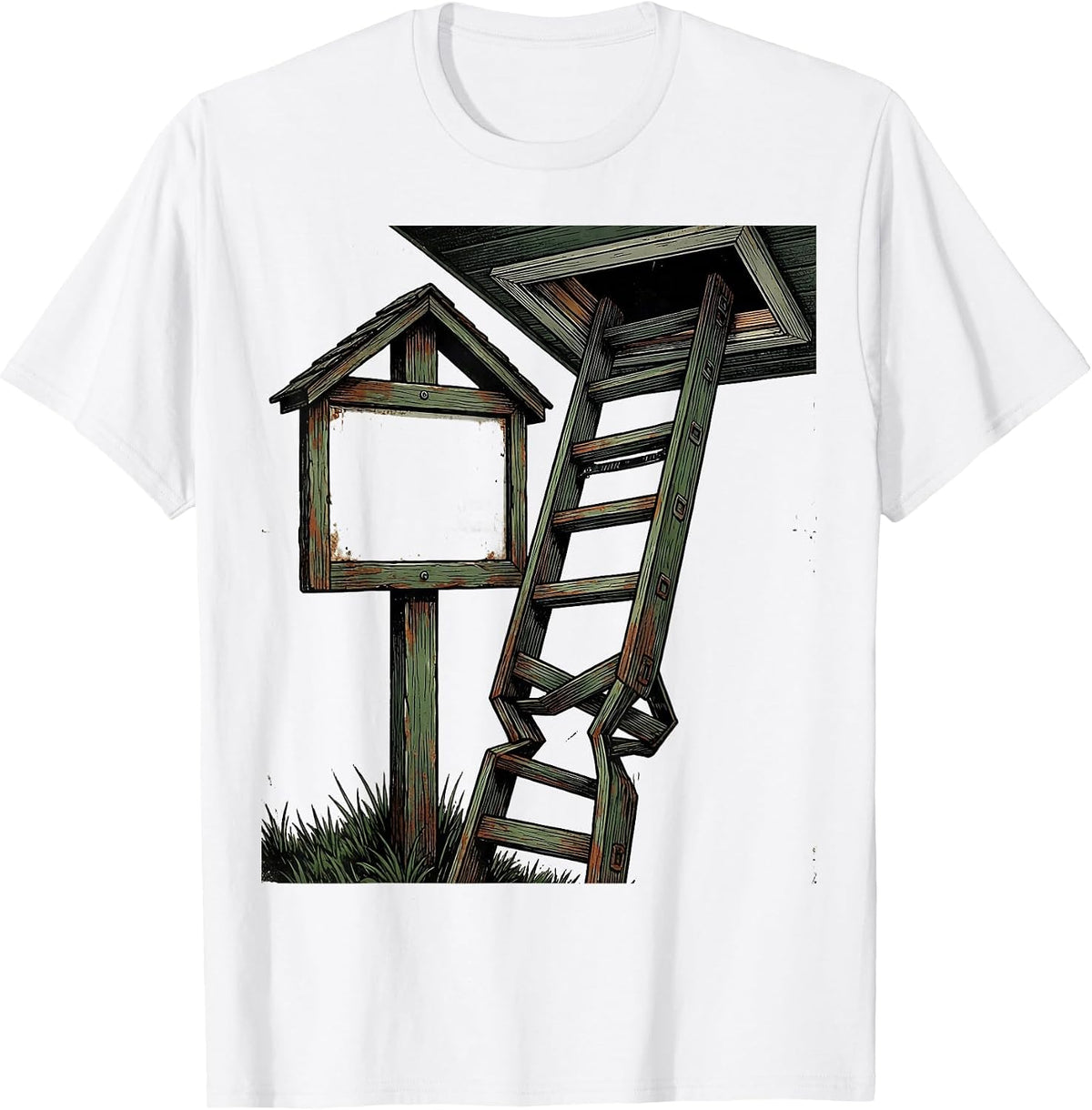 Men's Worn Yard Sign Realtor Humor Real Estate Agent Gift T-Shirt - White