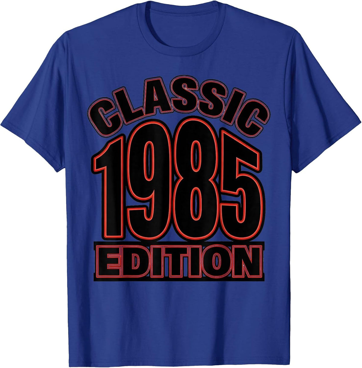 Classic 1985 Edition Vintage Birthday Design T-Shirt - Royal Blue