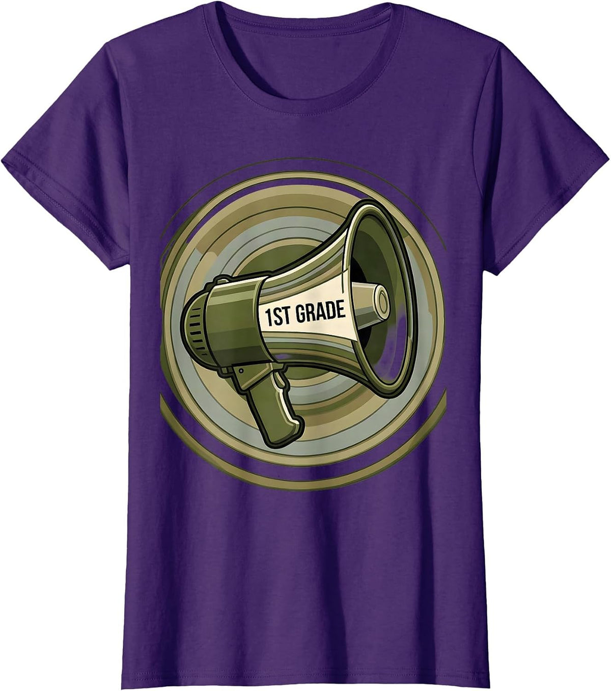1st Grade Camo Back To School Boy Teacher Grade Level T-Shirt - Purple