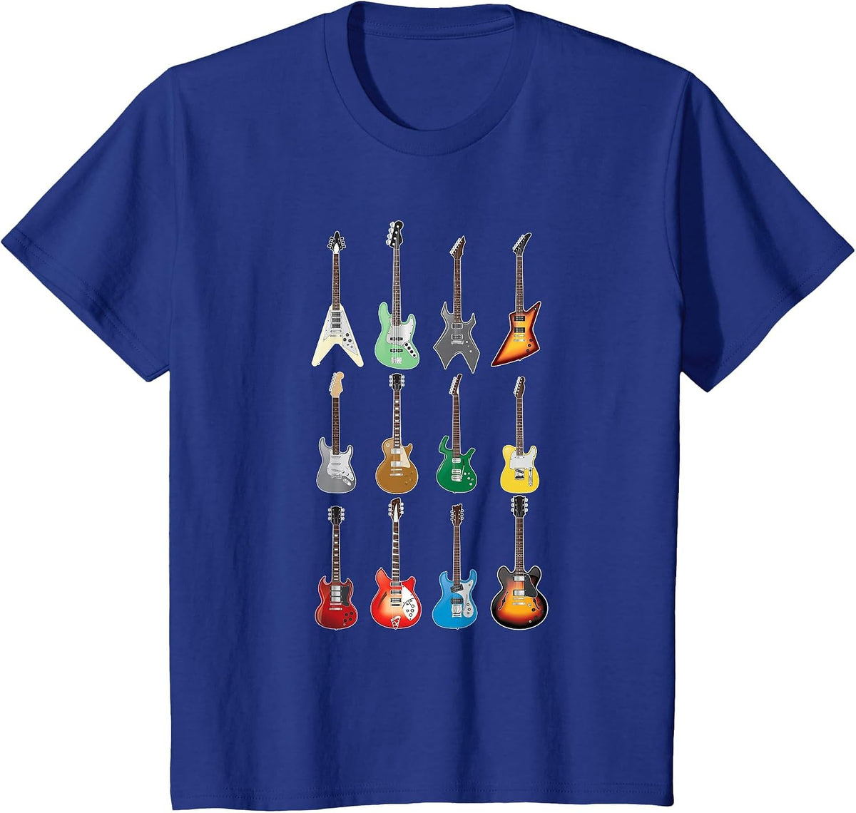 Electric Guitarist T-Shirt - Vintage Guitar Collection 2 T-Shirt - Royal Blue