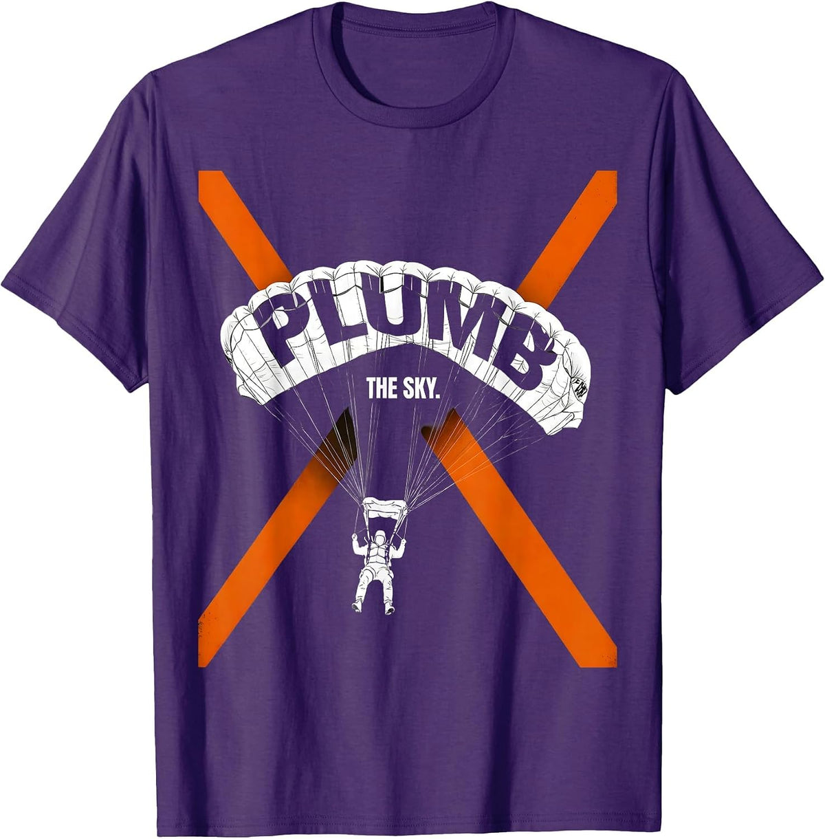 Plumb the Sky Funny Skydiving Skydive Skydiver T-Shirt - Purple