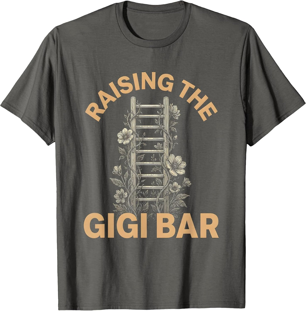 Raising the Gigi Bar Grandma Pride Design T-Shirt - Asphalt Grey