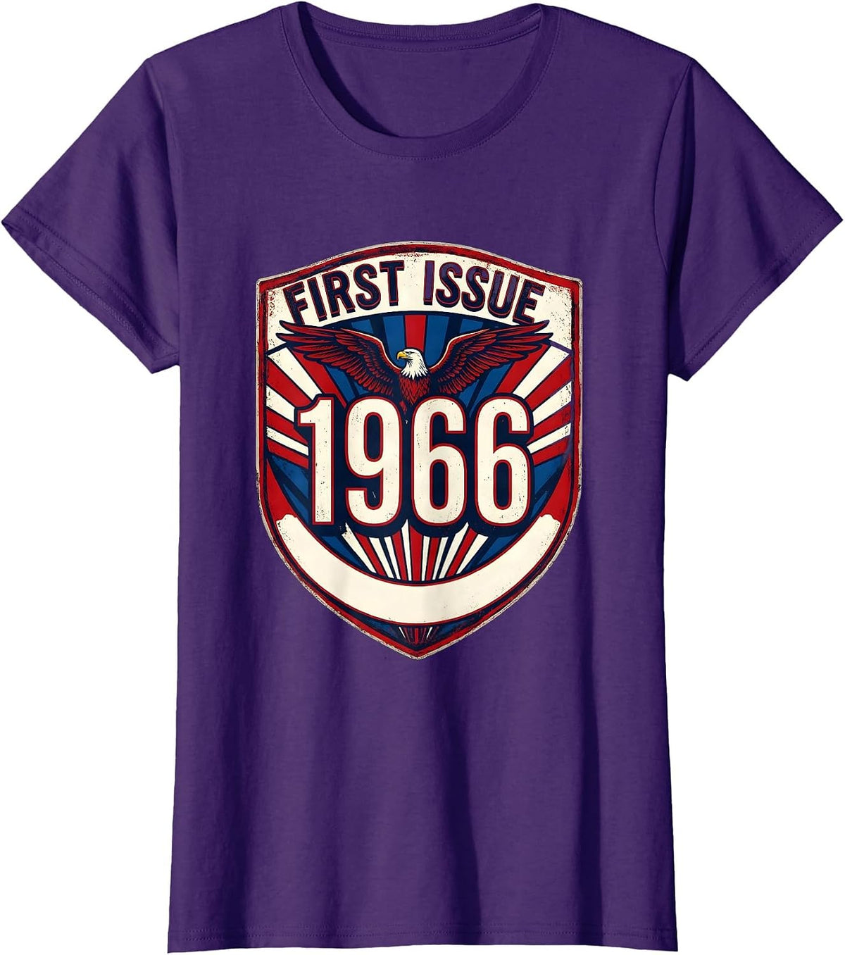Women's First Issue 1966 Vintage Stamp 60th Birthday Gift Men Women T-Shirt - Purple