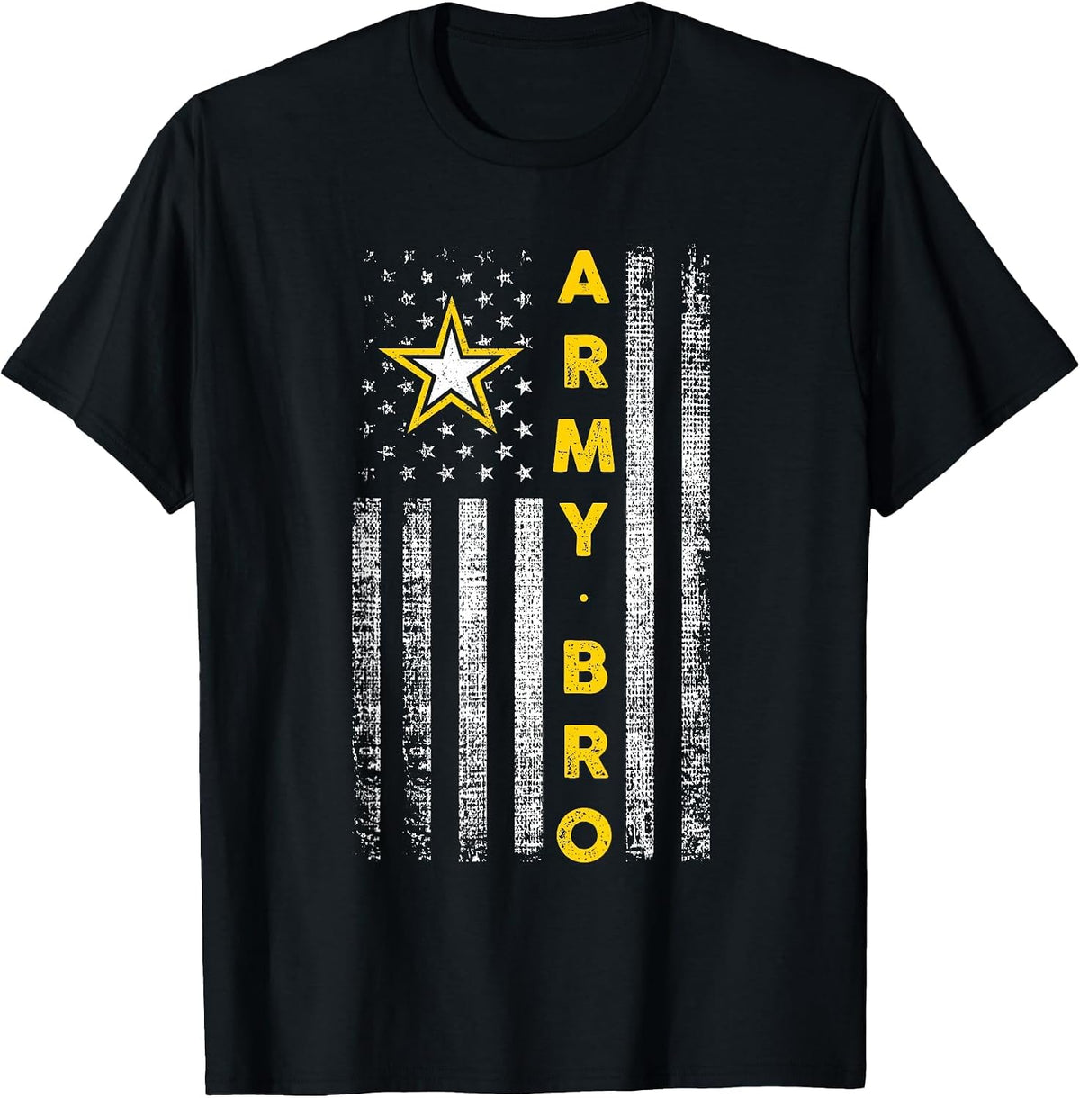 Patriotic Army Brother - United States Flag T-Shirt - Black