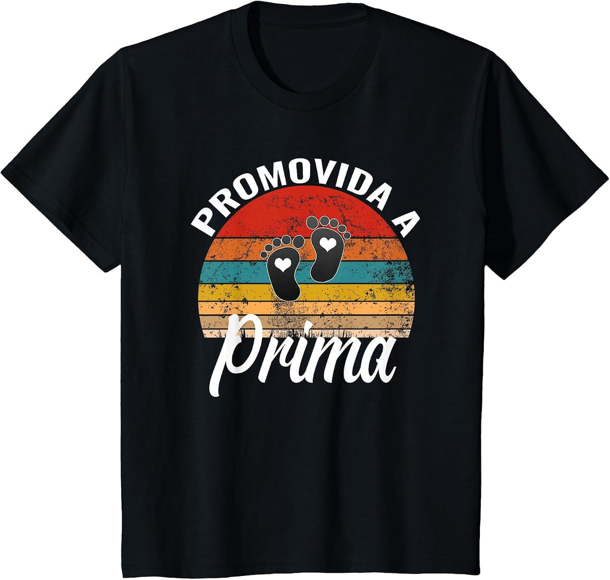 Promovida A Prima Spanish Pregnancy Announcement Cousin Girl T-Shirt - Black