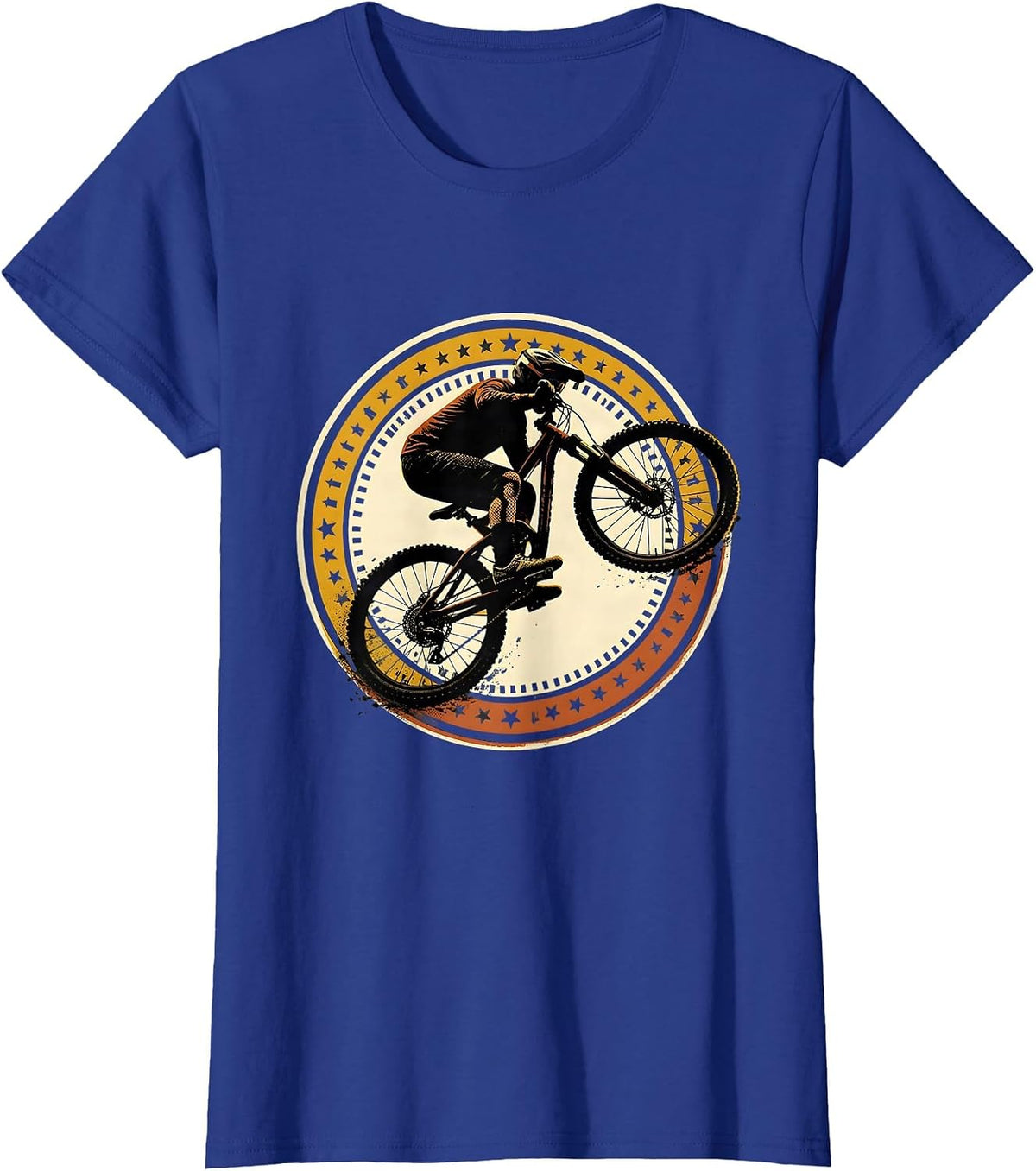 Women's Mountain Bike Crash Seal Biker Humor Gift T-Shirt - Royal Blue