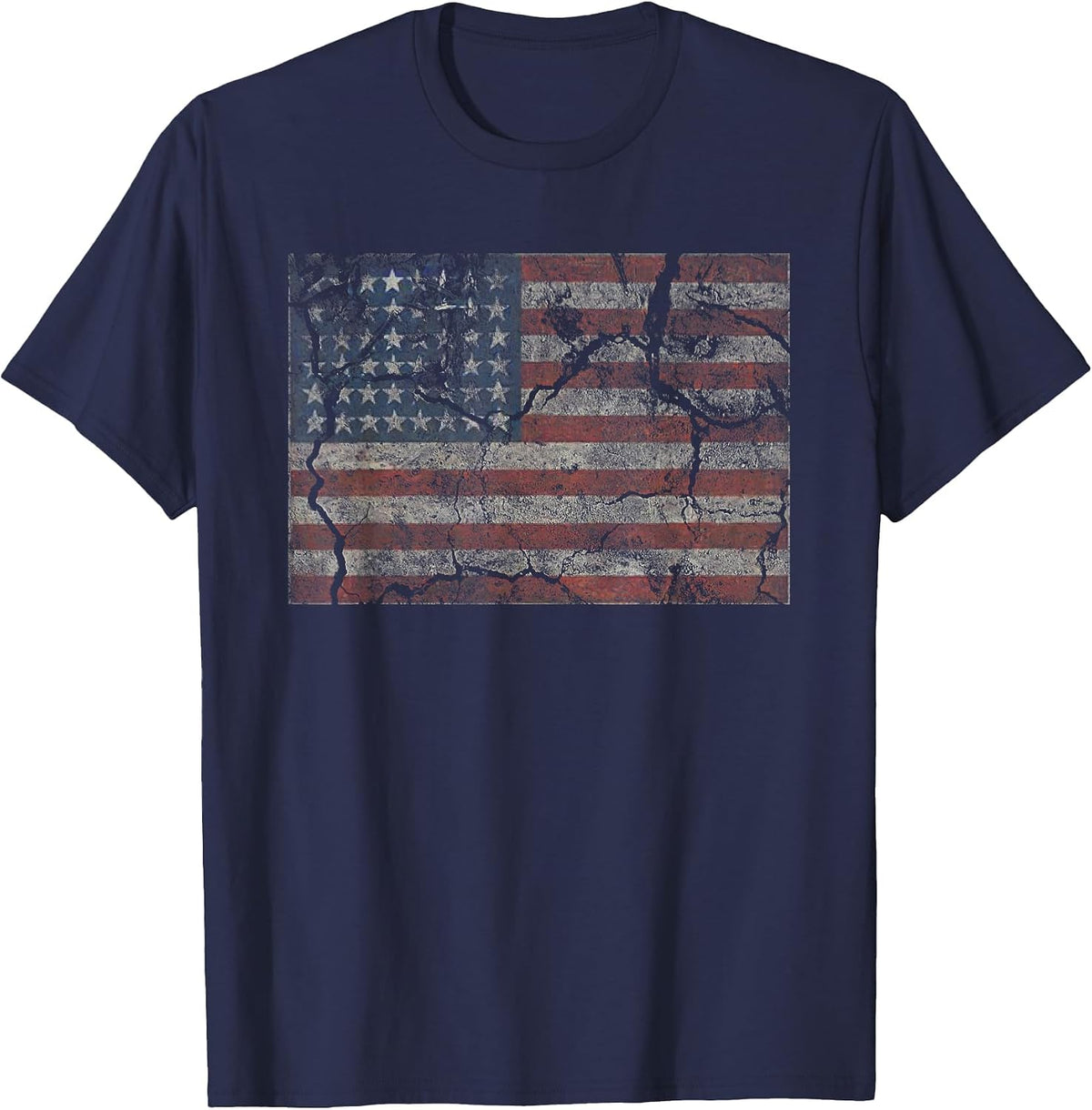 USA Glory Flag America Merica July 4th Old Country Redneck T-Shirt - Navy Blue