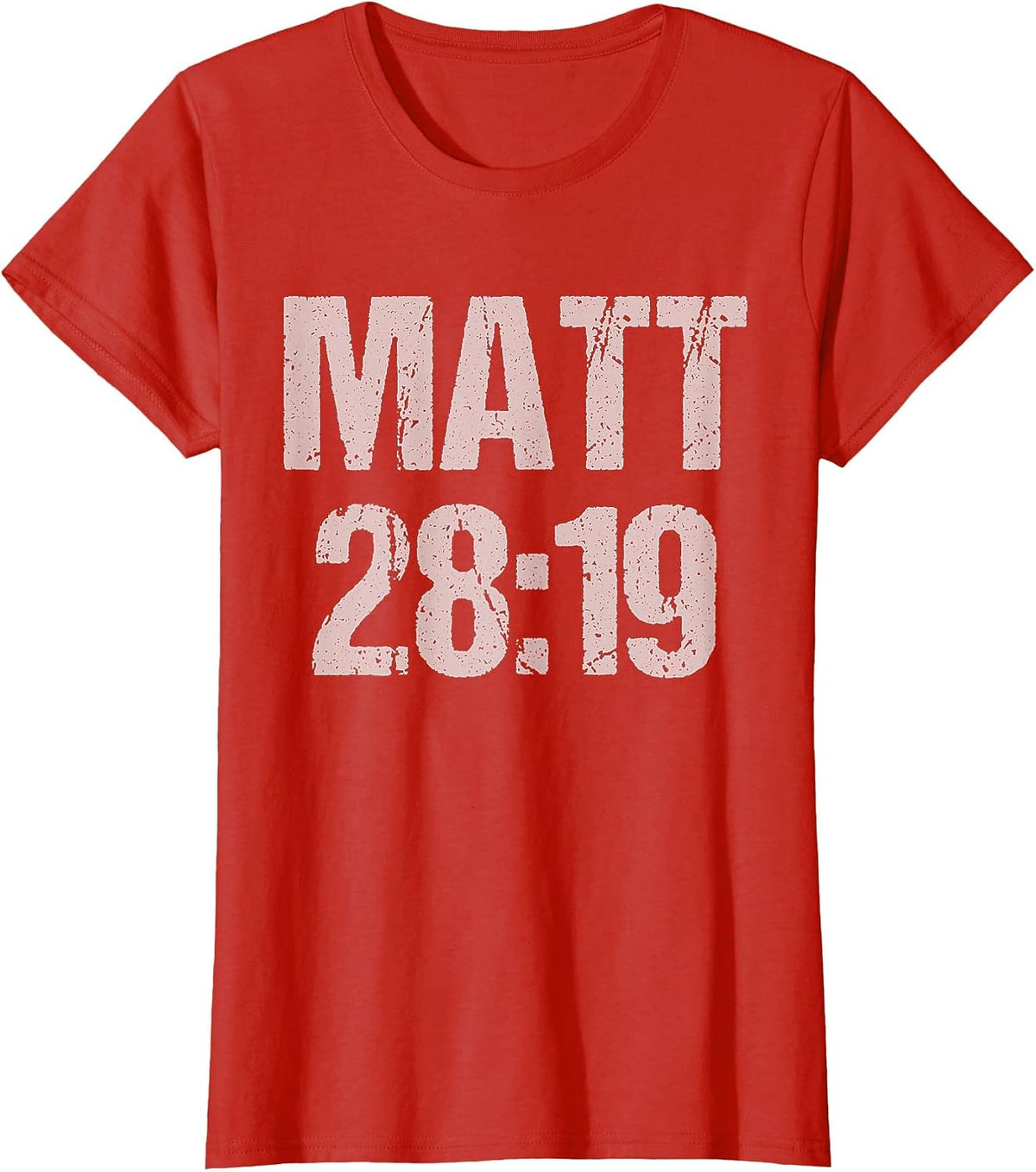 Matt 28:19 T-Shirt - Red