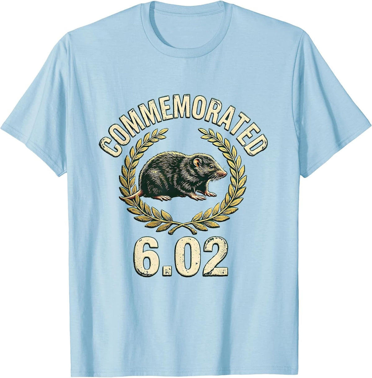 Men's Commemorated 6.02 Rubber Stamp Science Nerd Mole Day T-Shirt - Baby Blue