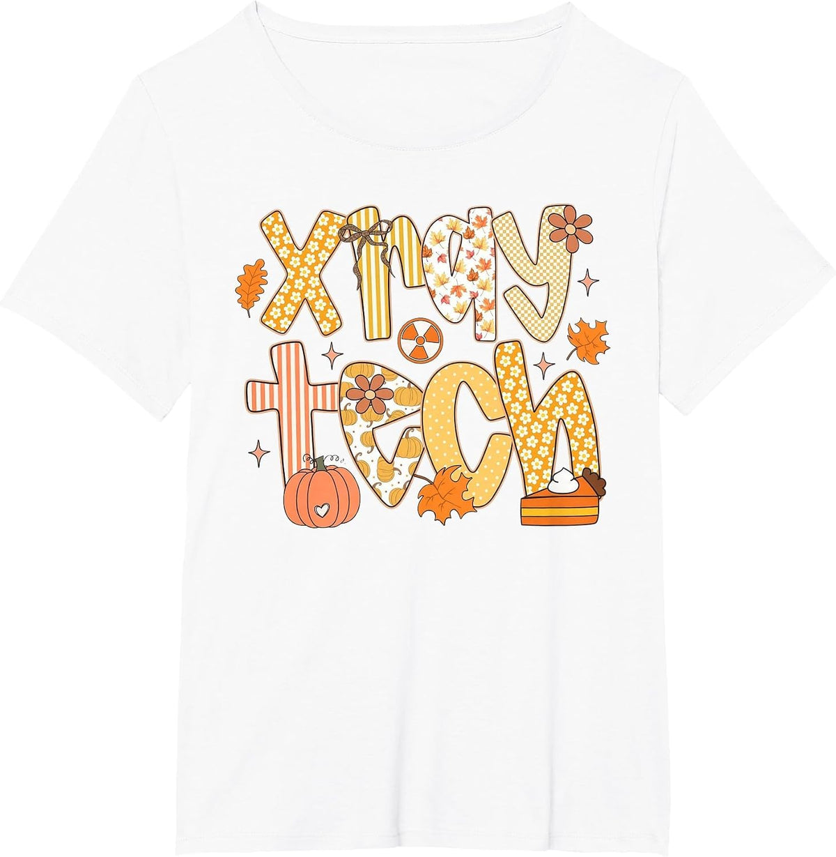 Xray Tech Fall Radiology Radtech Autumn Xray Technologist T-Shirt - White