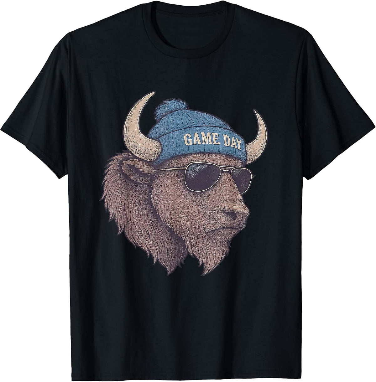 Game Day Buffalo Cold Vintage T-Shirt - Black