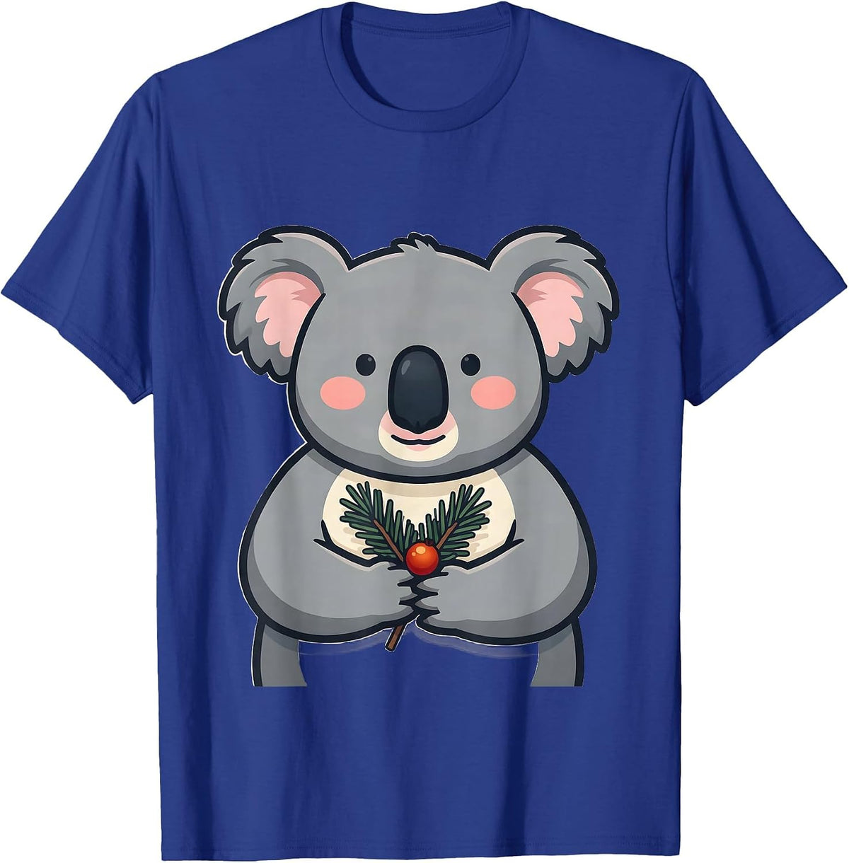Men's Rounded Koala Hug Cute Kawaii Animal Lover Gift T-Shirt - Royal Blue