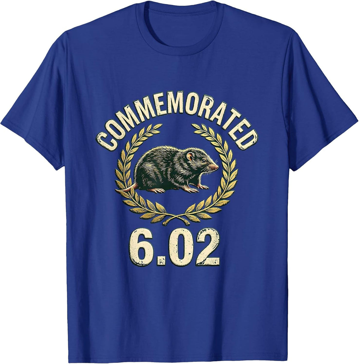 Men's Commemorated 6.02 Rubber Stamp Science Nerd Mole Day T-Shirt - Royal Blue