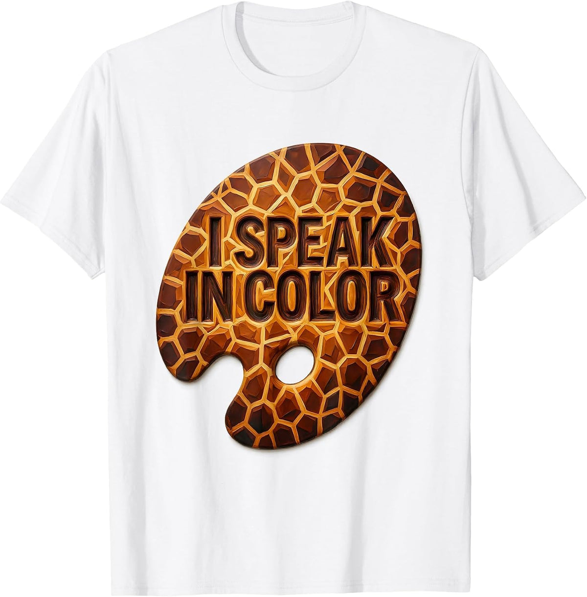Men's I Speak In Color Art Teacher Design T-Shirt - White