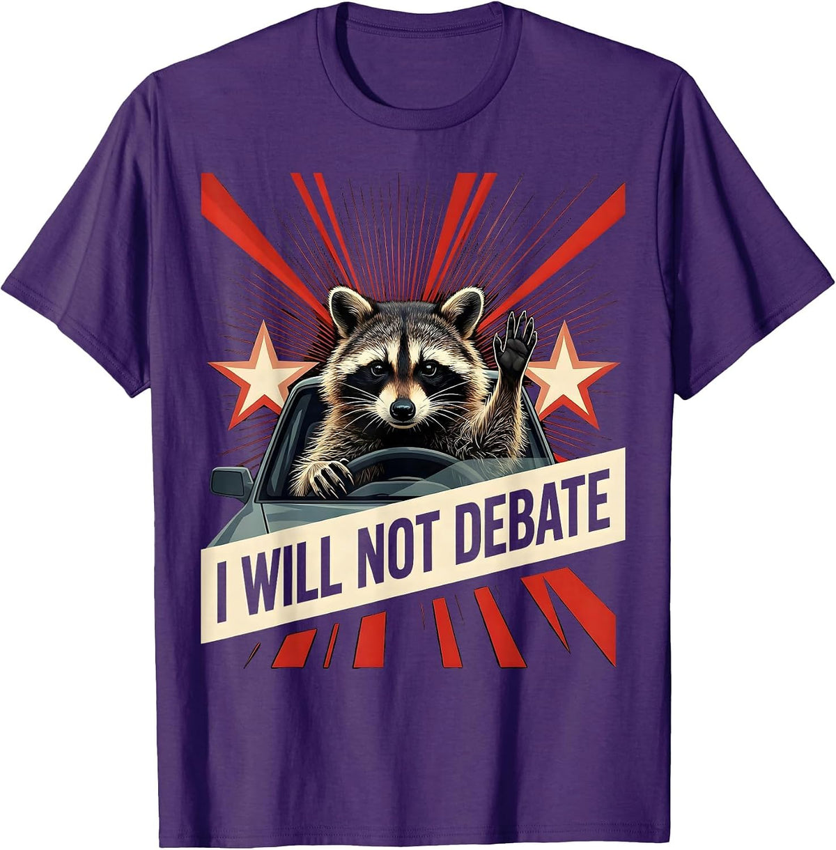 Men's I Will Not Debate Constructivist Political Parody Meme Lover T-Shirt - Purple