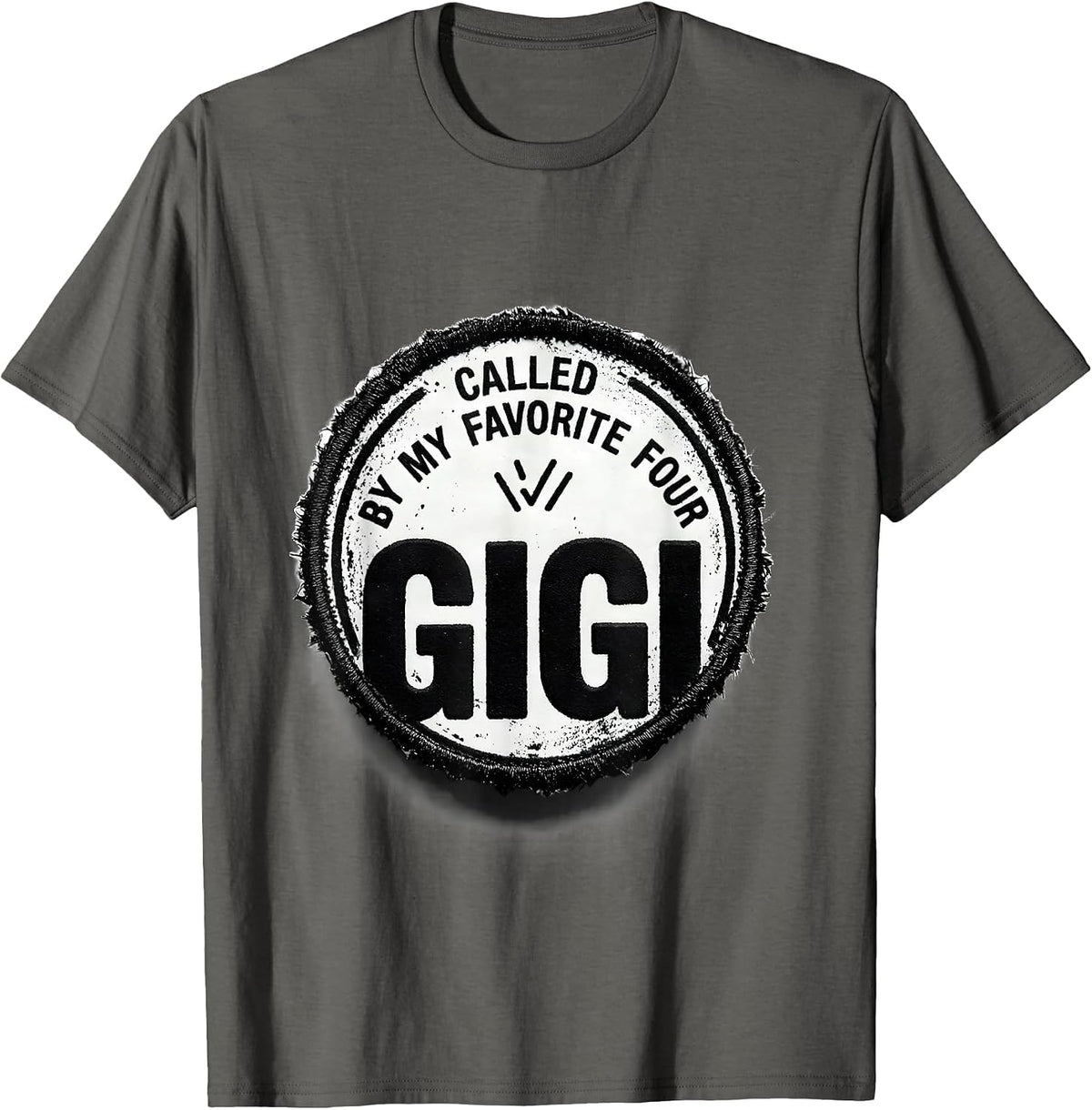 Men's Called Gigi By My Favorite Four Rubber Stamp Grandma Gift T-Shirt - Asphalt Grey