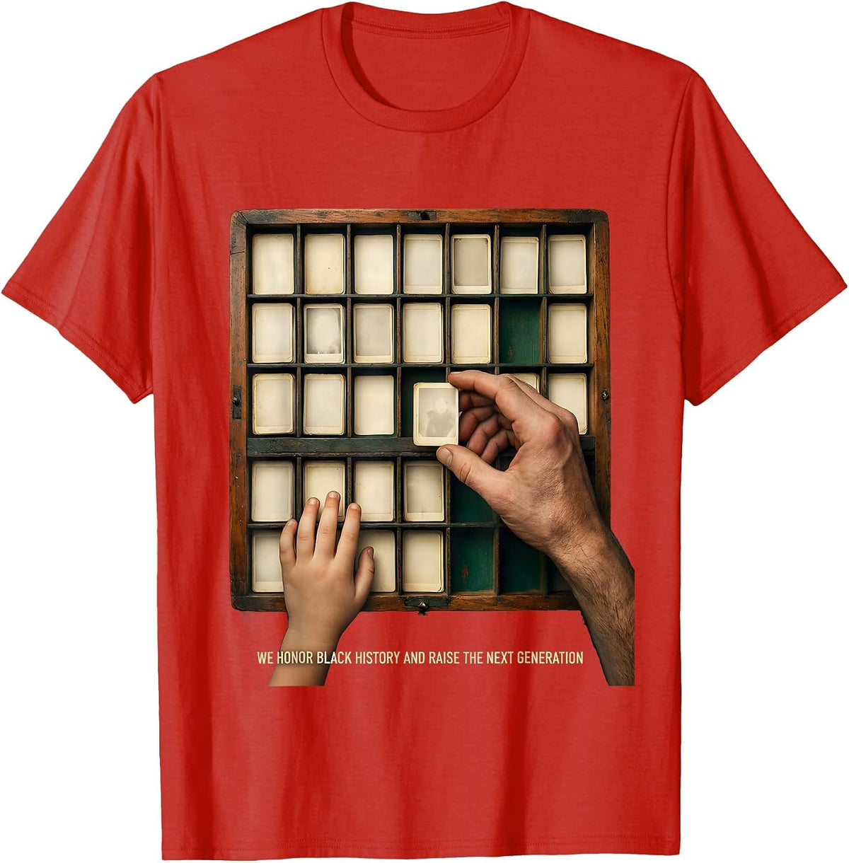 Men's We Honor Black History And Raise The Next Generation Vintage T-Shirt - Red