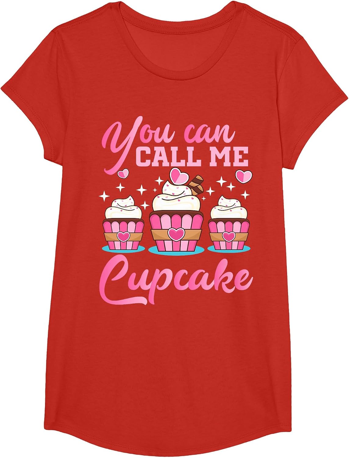 Pastry Chef | You Can Call Me Cupcake | Cupcake Enthusiasts T-Shirt - Girls Red