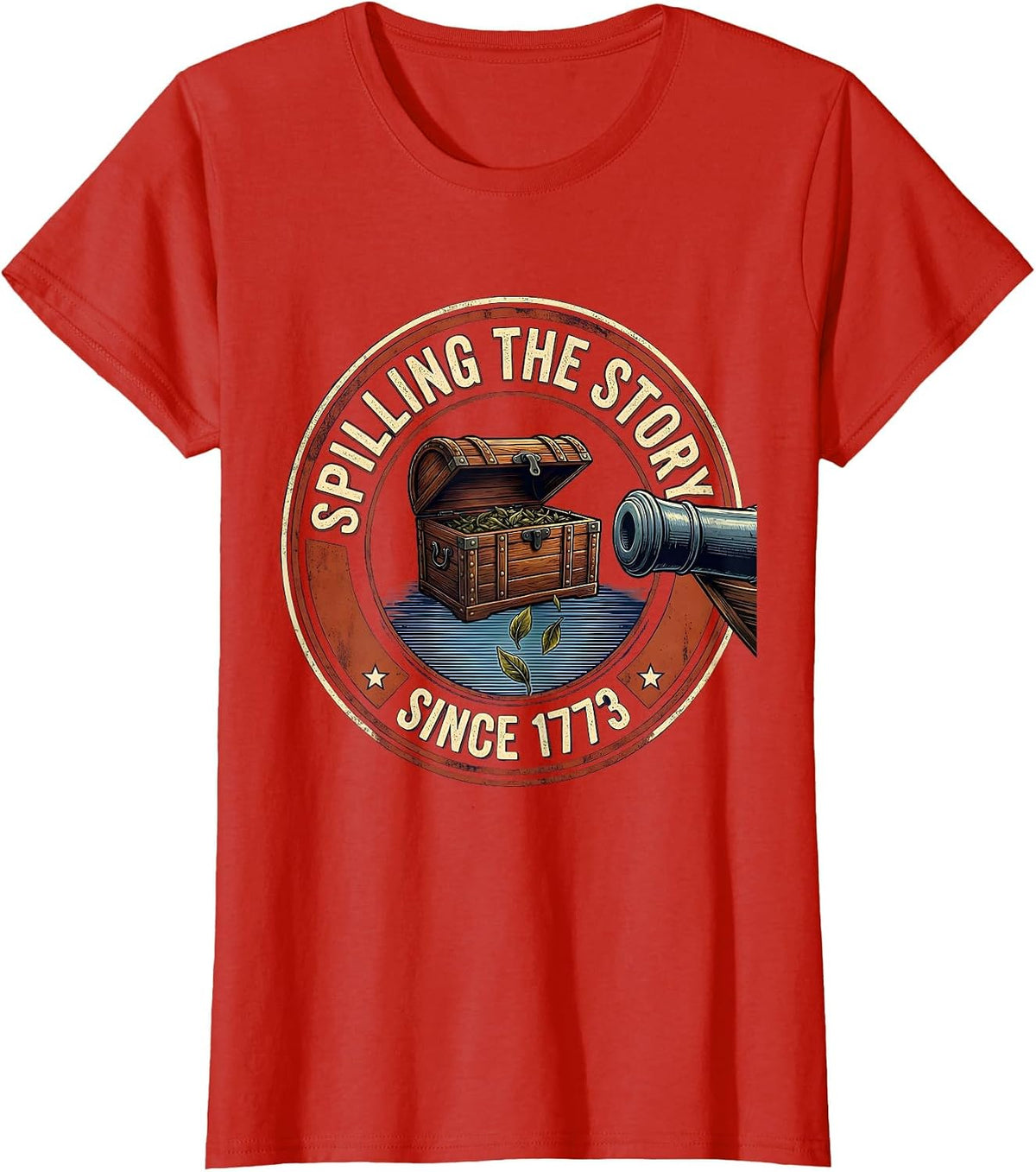 Spilling The Story Since 1773 Patriotic History Teacher T-Shirt - Red