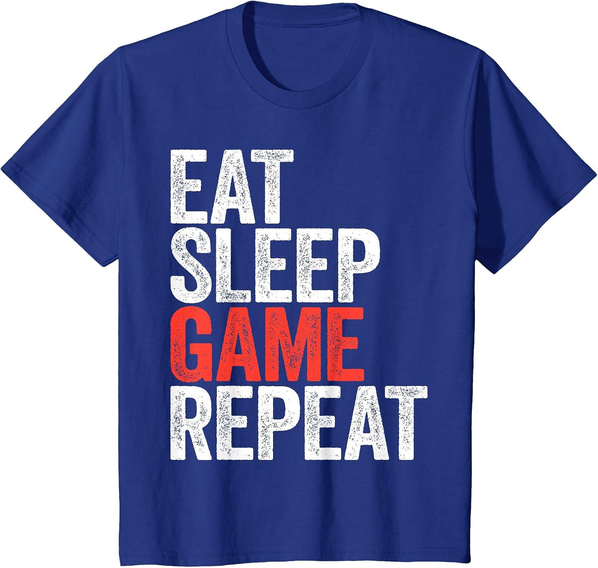 Eat Sleep Game Repeat Shirt Men Women Kids Video Gamer T-Shirt - Royal Blue