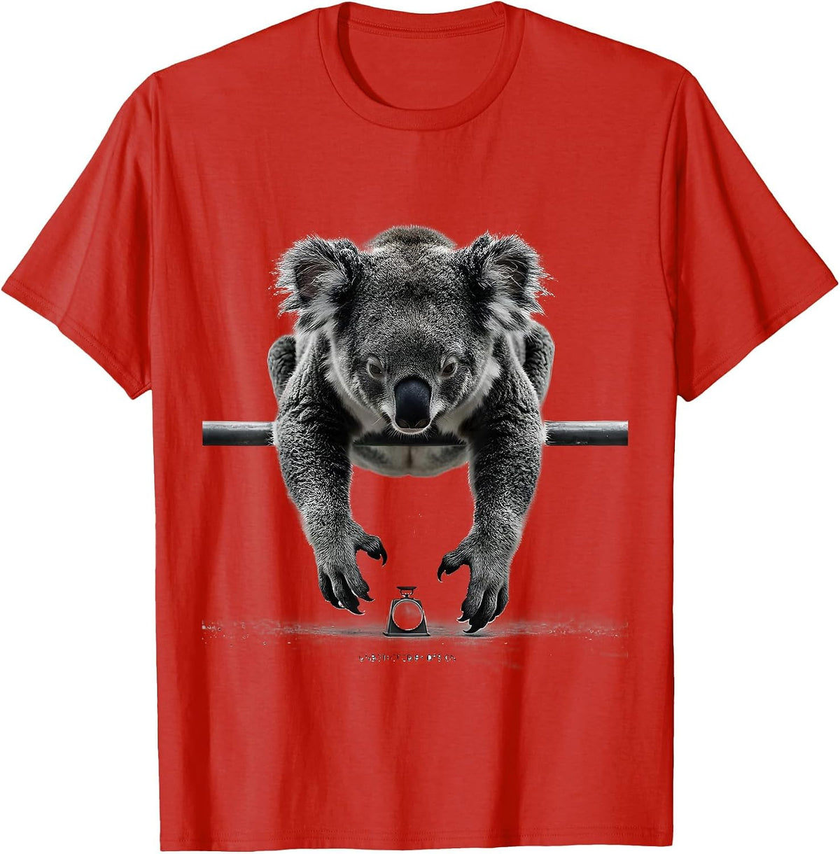 Men's Unbothered By Design Funny Koala Lover Animal Humor T-Shirt - Red