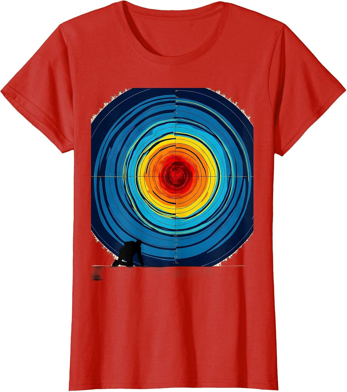 Nested Radar Field Storm Chaser Meteorology Enthusiast T-Shirt - Red