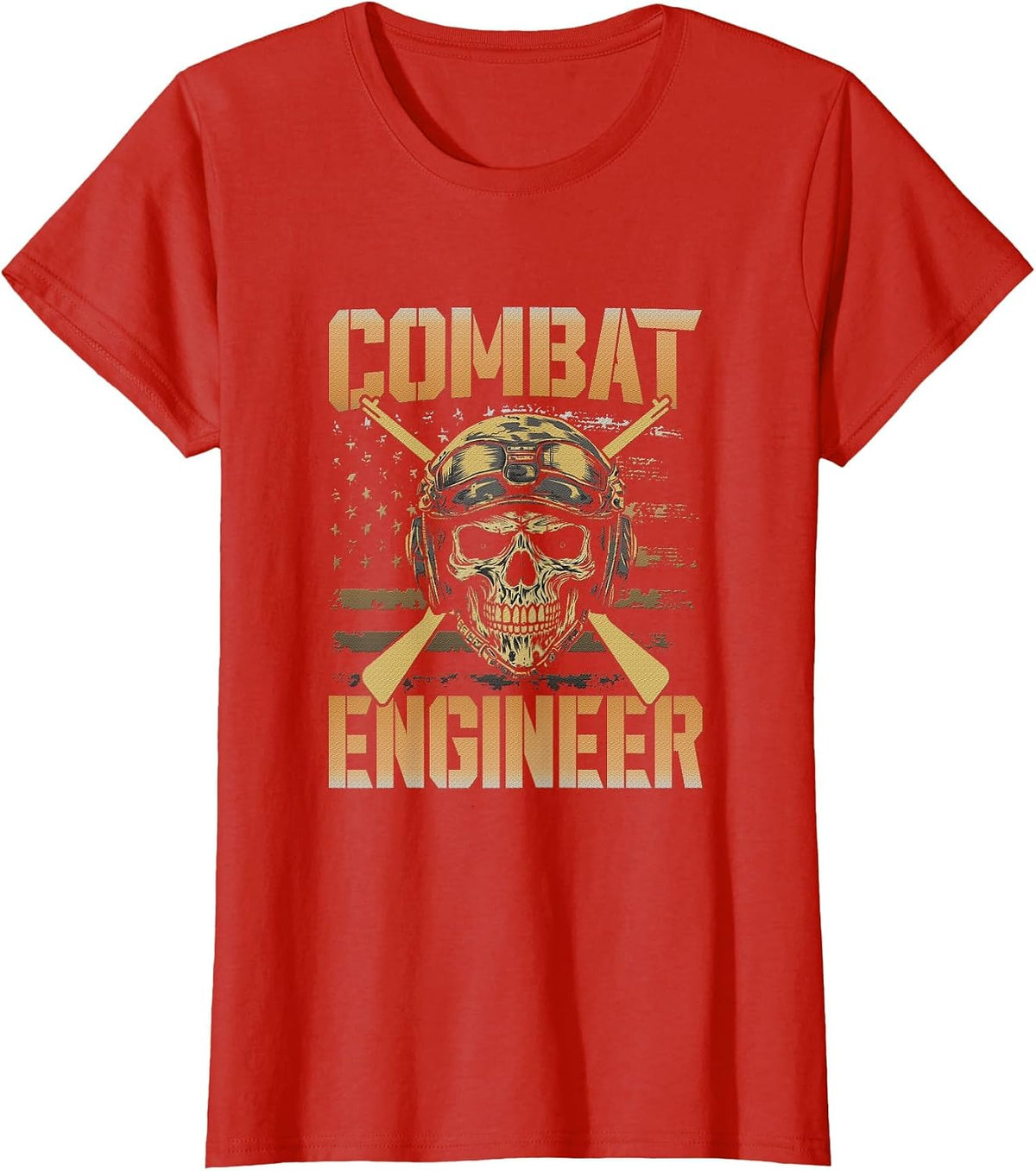 Battle Engineer Day of Veterans Use War Veteran T-Shirt - Red