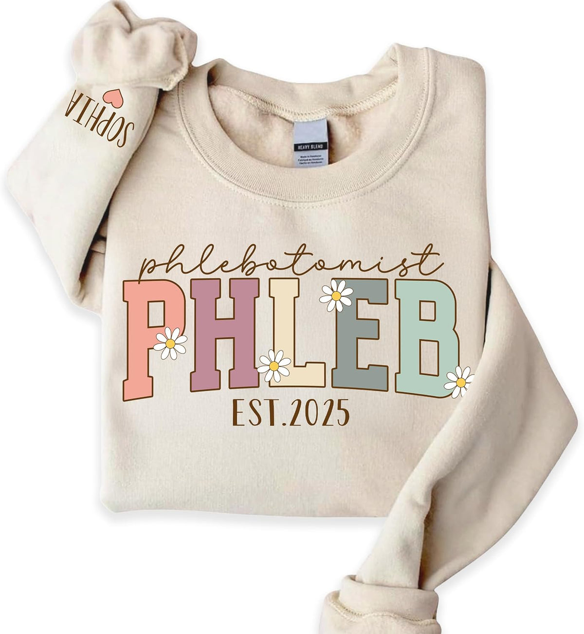 Personalized PHLEB Sweatshirt, Custom Phlebotomist Shirt, Blood Draw Technician Gift, Gift for Healthcare Worker - Phleb 3