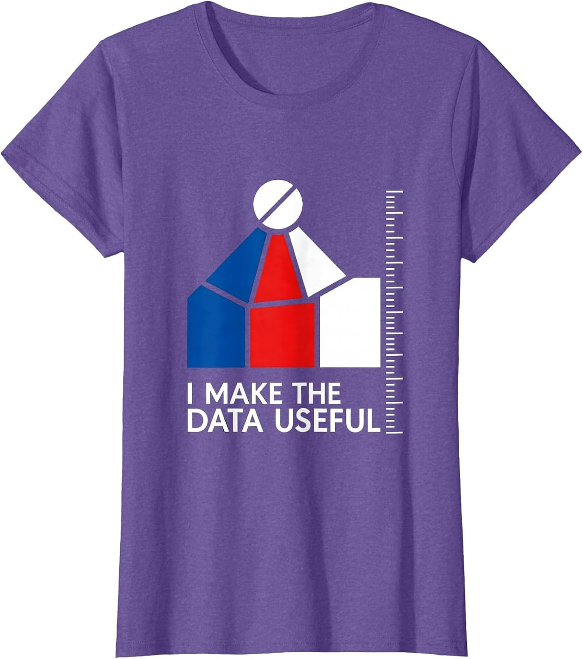 Women's I Make The Data Useful Bauhaus Modernist Special Education T-Shirt - Purple Heather
