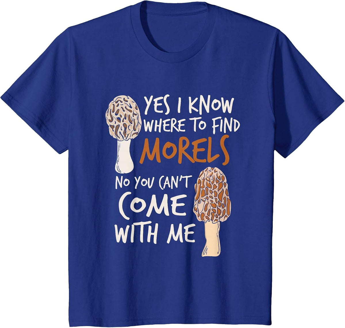 Yes I Know Where to Find The Morels I Mushroom Hunter T-Shirt - Royal Blue
