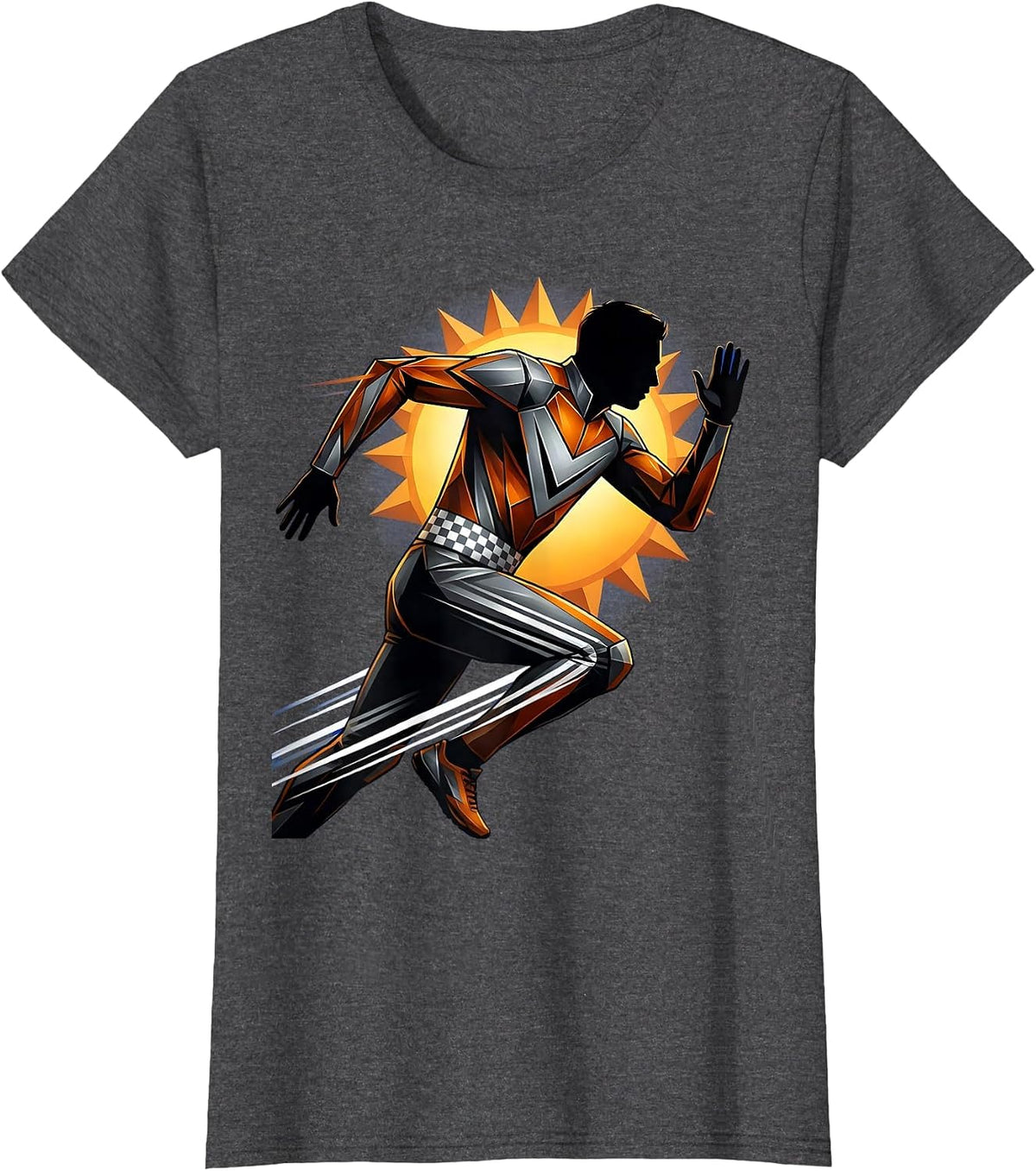 Women's Marathon Runner Desert Heat Endurance Graphic T-Shirt - Dark Heather Grey