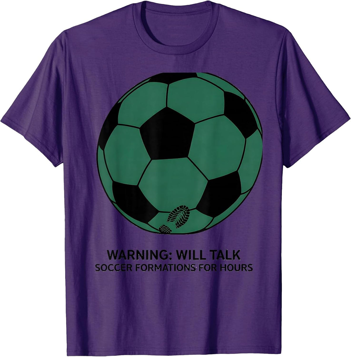 Men's Warning: Will Talk Soccer Formations For Hours Soccer Lover T-Shirt - Purple