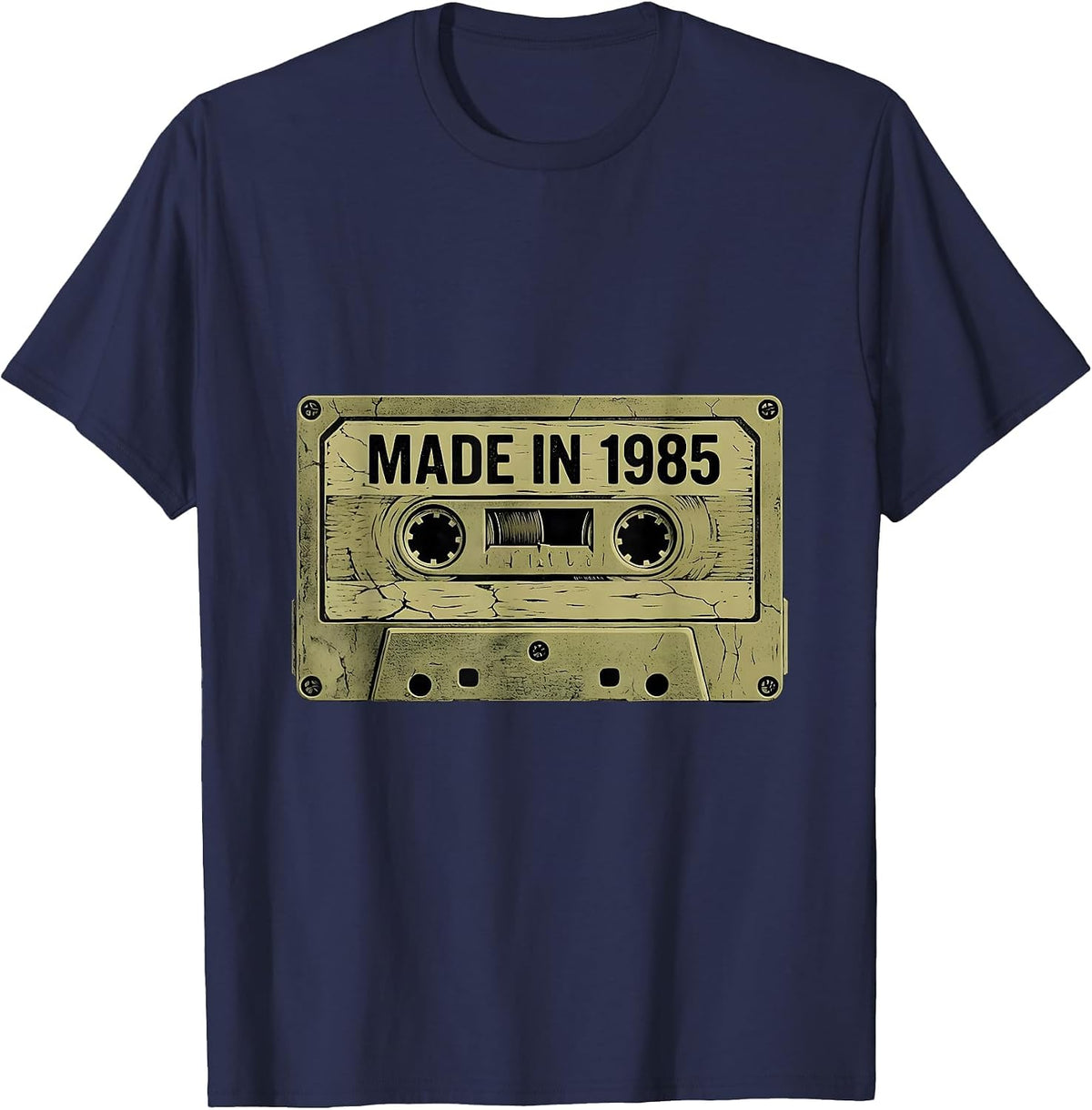 Vintage 1985 Made In 1985 Classic Retro Design T-Shirt - Navy Blue