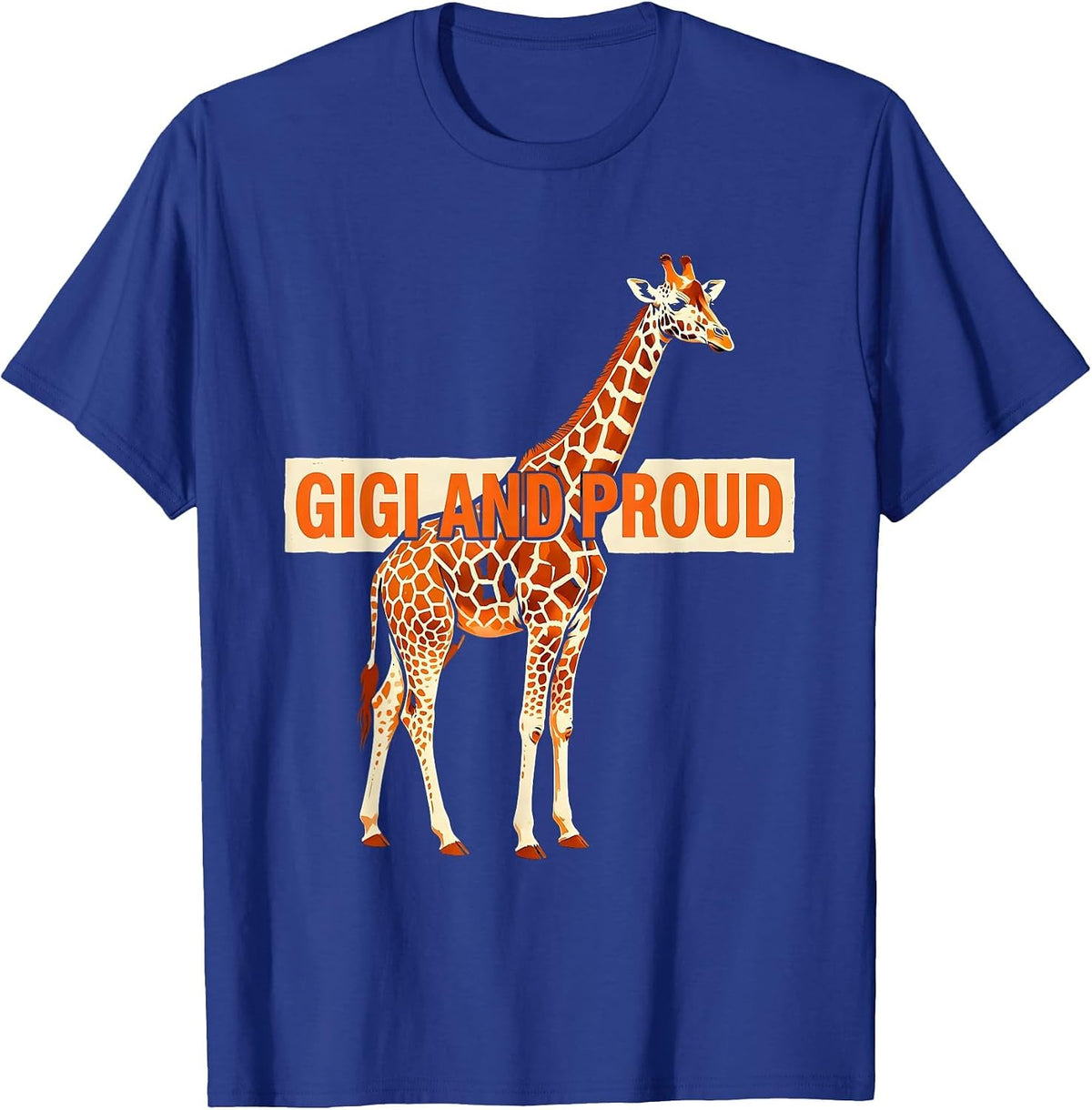 Men's Gigi and Proud Grandma Pride Design T-Shirt - Royal Blue