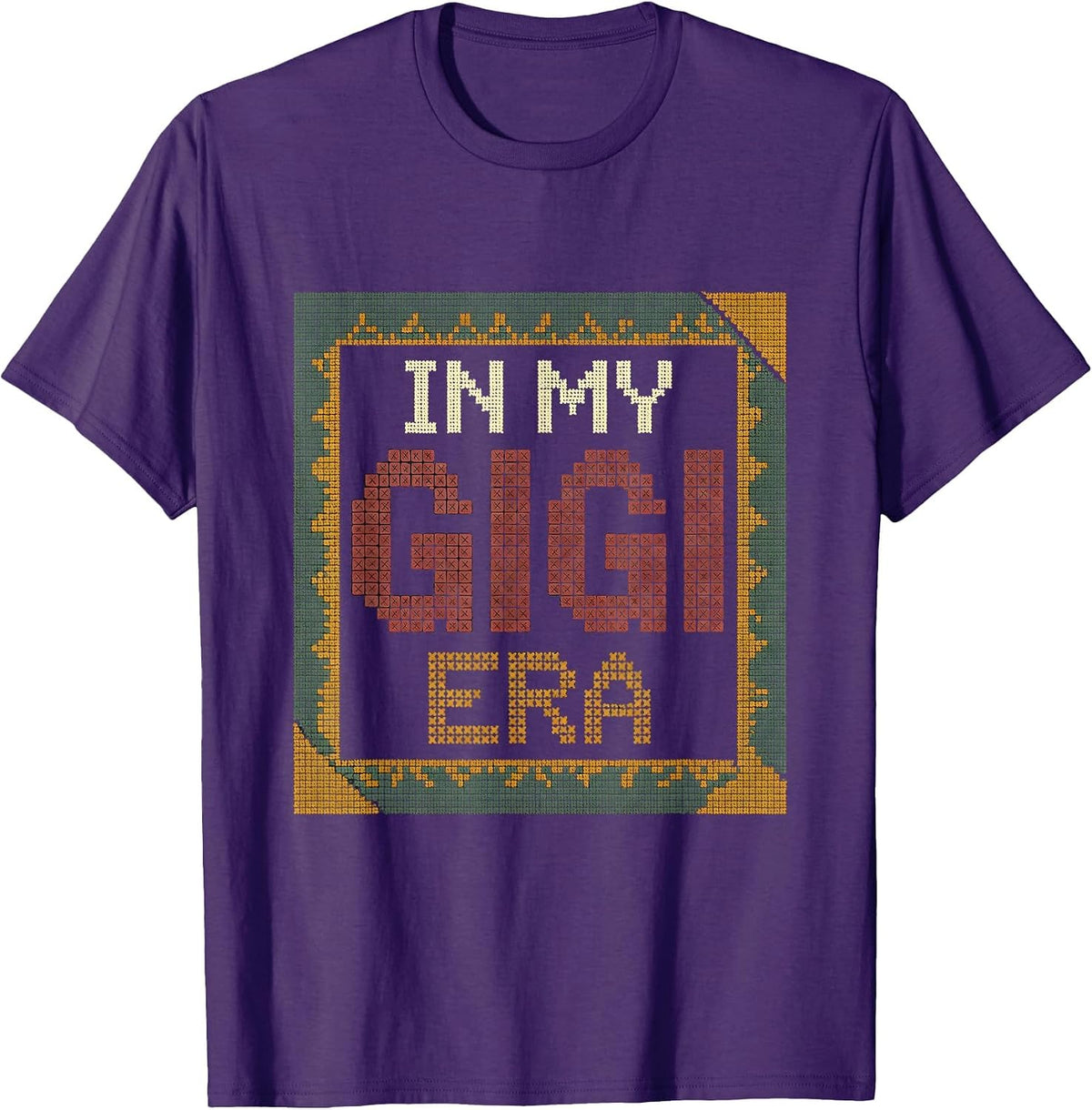 In My Gigi Era Funny Sarcastic Retro Groovy Mothers Day T-Shirt - Purple