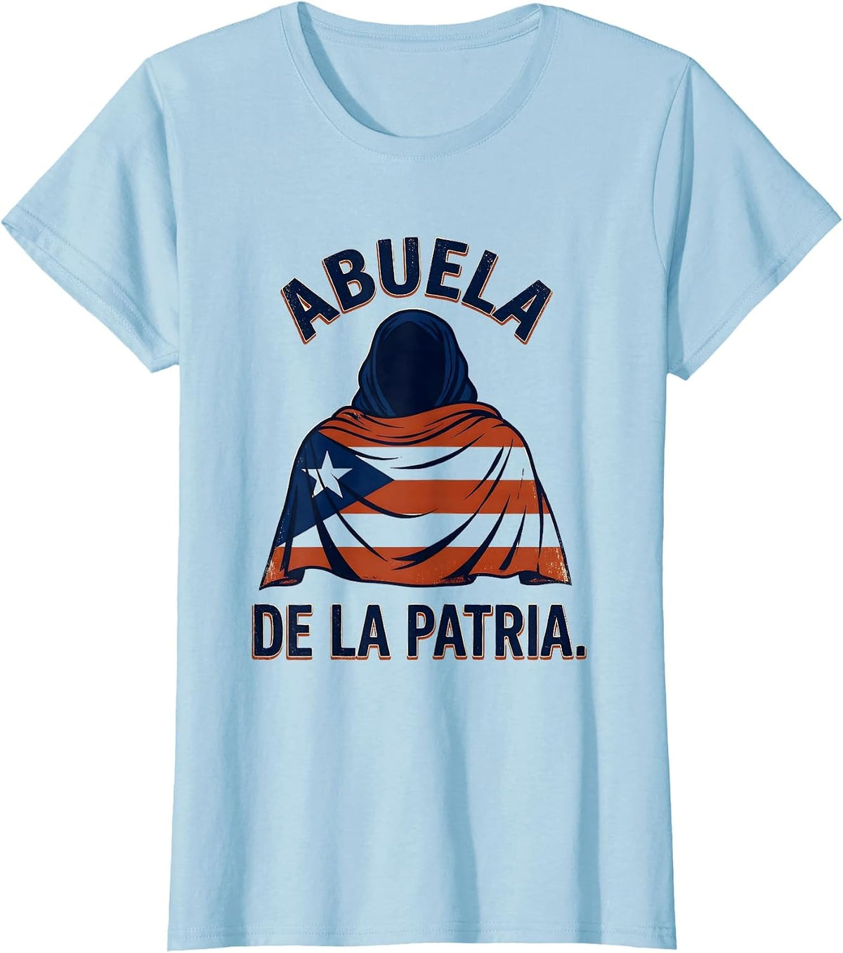 Abuela De La Patria Vintage Cuban Heritage Flag Pride T-Shirt - Baby Blue