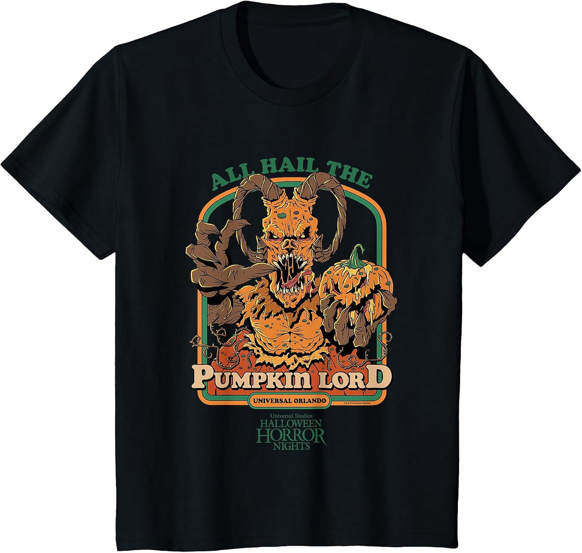 Halloween Horror Nights HHN Alles Heil dem Kürbislord T-Shirt - Black