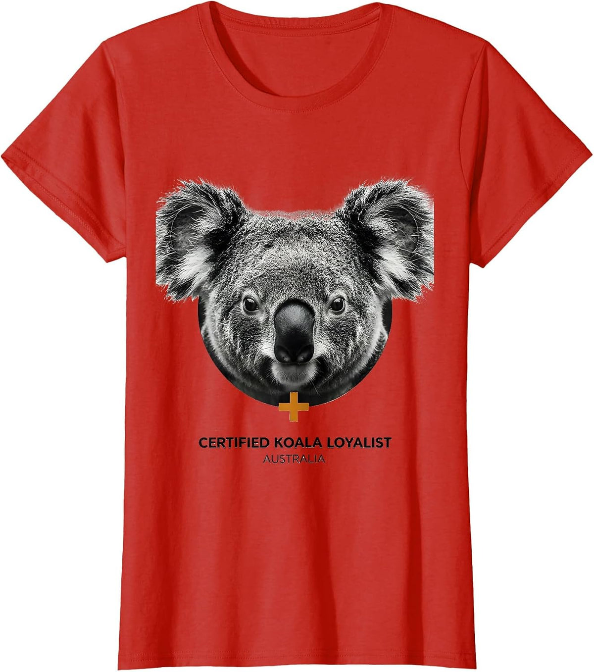 Women's Certified Koala Loyalist Australia National Pride Souvenir T-Shirt - Red
