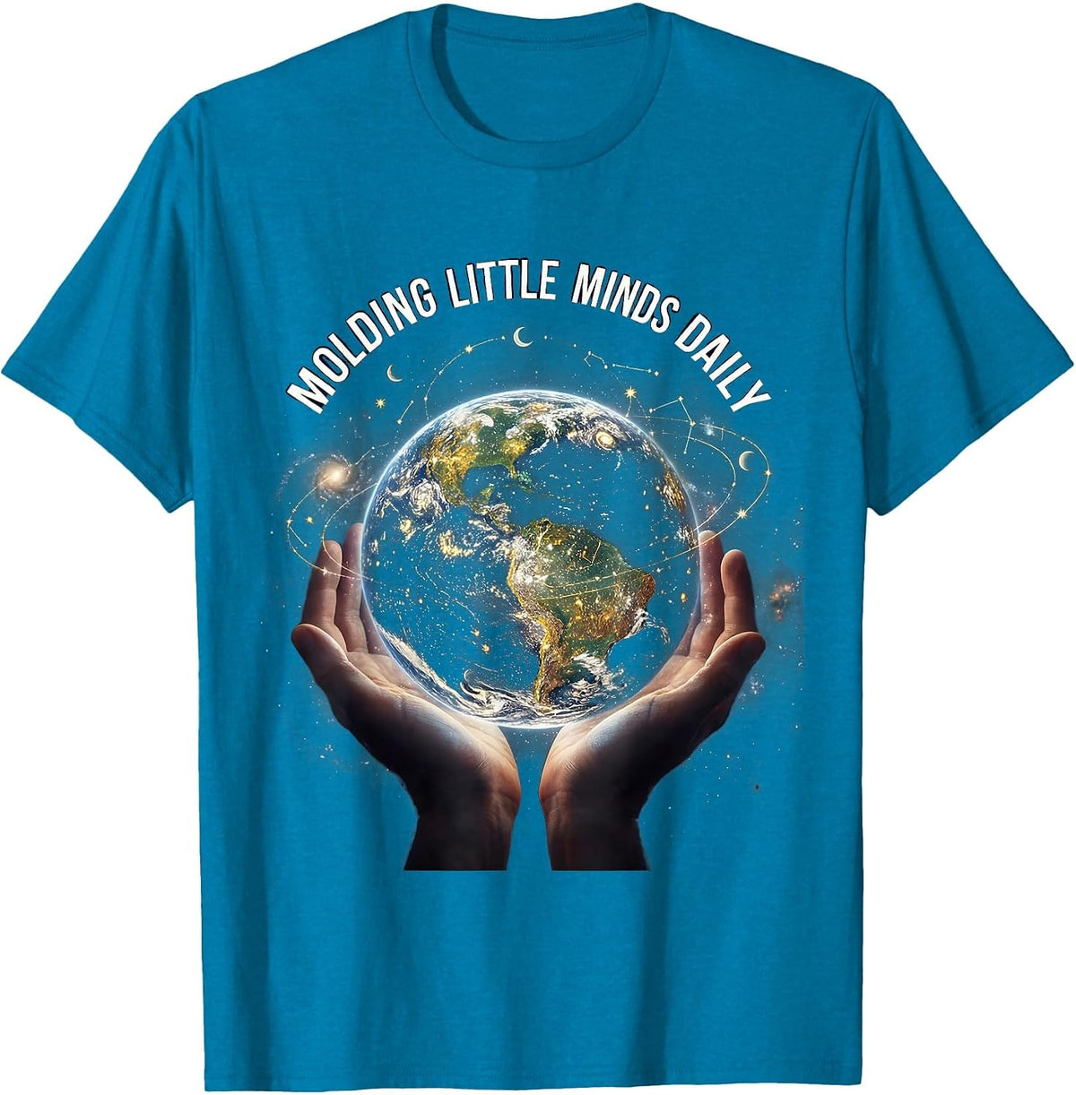 Molding Little Minds Daily Preschool Teacher T-Shirt - Sapphire Blue