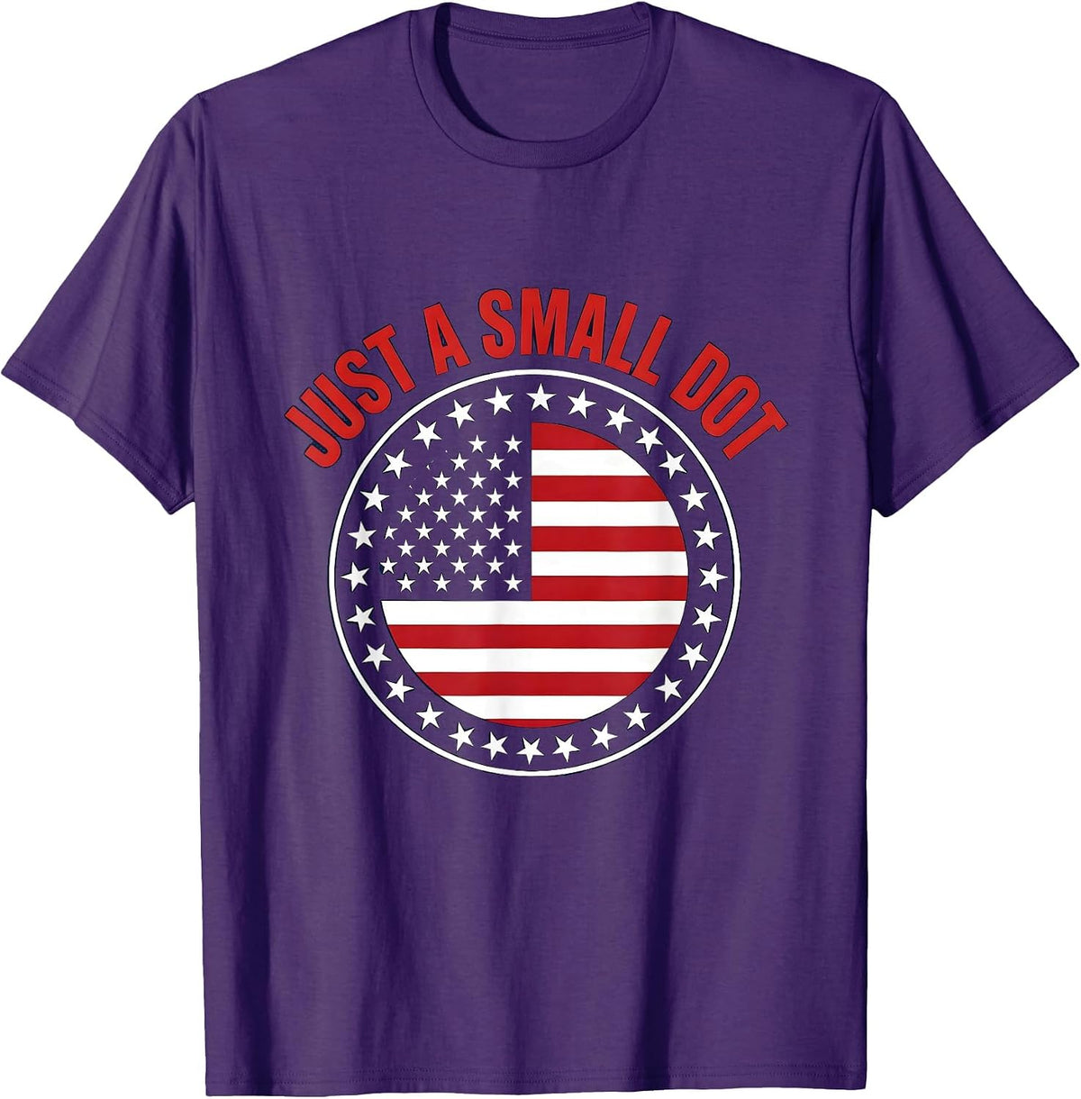 Just a Small Dot Minimalist Graphic Design T-Shirt - Purple