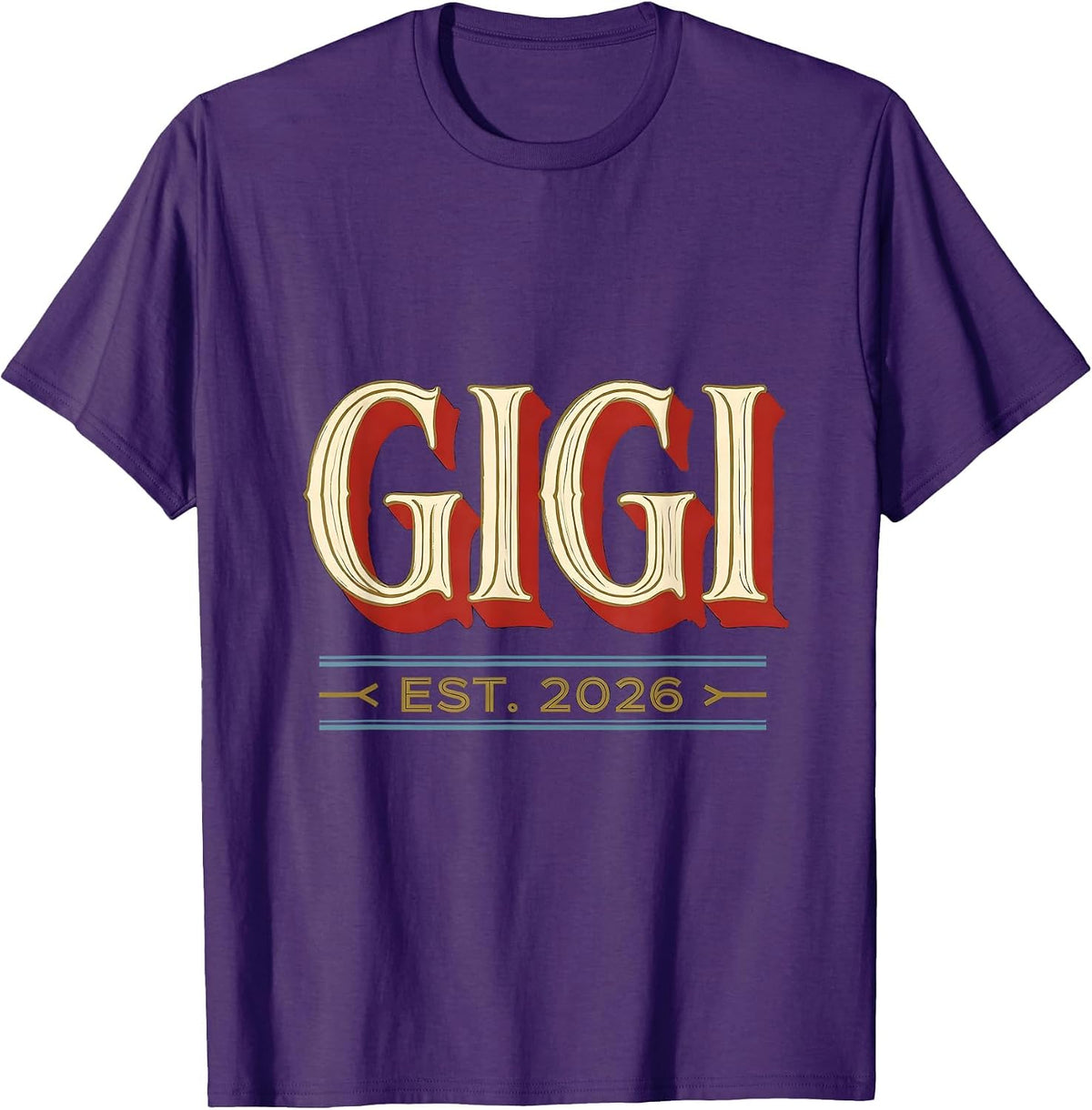 Gigi Est. 2026 Sentimental Family Role Announcement Gift T-Shirt - Purple